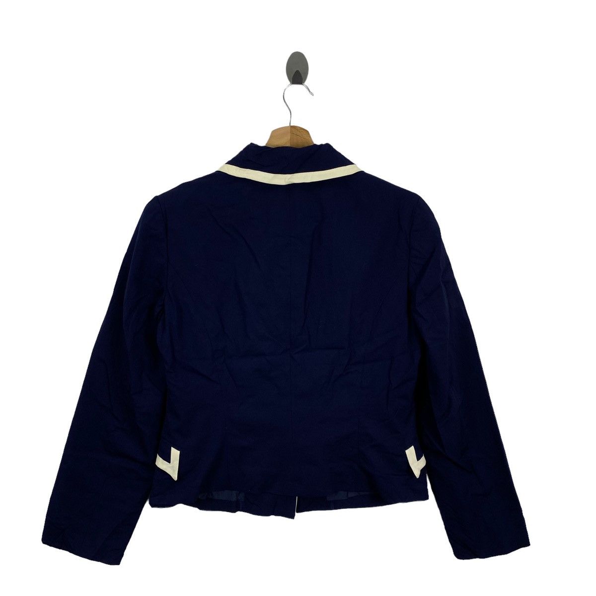 Junko Shimada Vintage JUNKO SHIMADA PART 2 Navy Tweed Blazer Coat Size S / US 4 / IT 40 - 7 Thumbnail