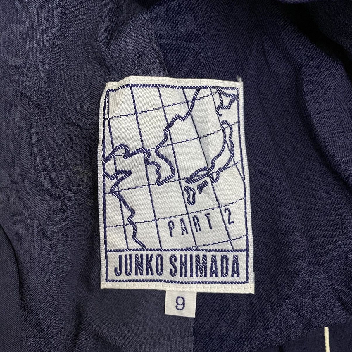 Junko Shimada Vintage JUNKO SHIMADA PART 2 Navy Tweed Blazer Coat Size S / US 4 / IT 40 - 3 Thumbnail