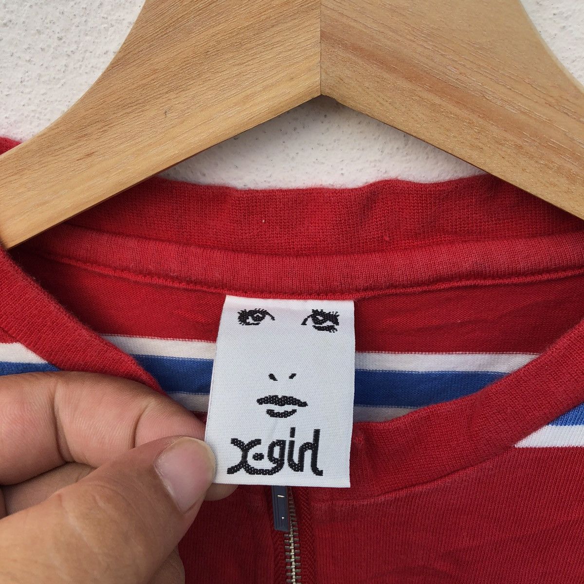 Japanese Brand X-GIRL SHORT SLEEVE T-SHIRT STRIPE RILEX DESIGN Size US M / EU 48-50 / 2 - 6 Thumbnail