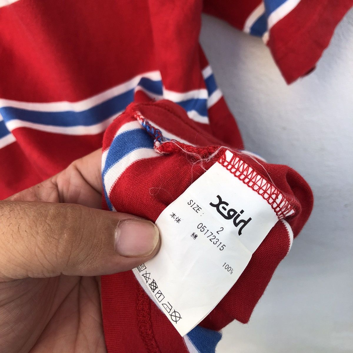Japanese Brand X-GIRL SHORT SLEEVE T-SHIRT STRIPE RILEX DESIGN Size US M / EU 48-50 / 2 - 8 Thumbnail