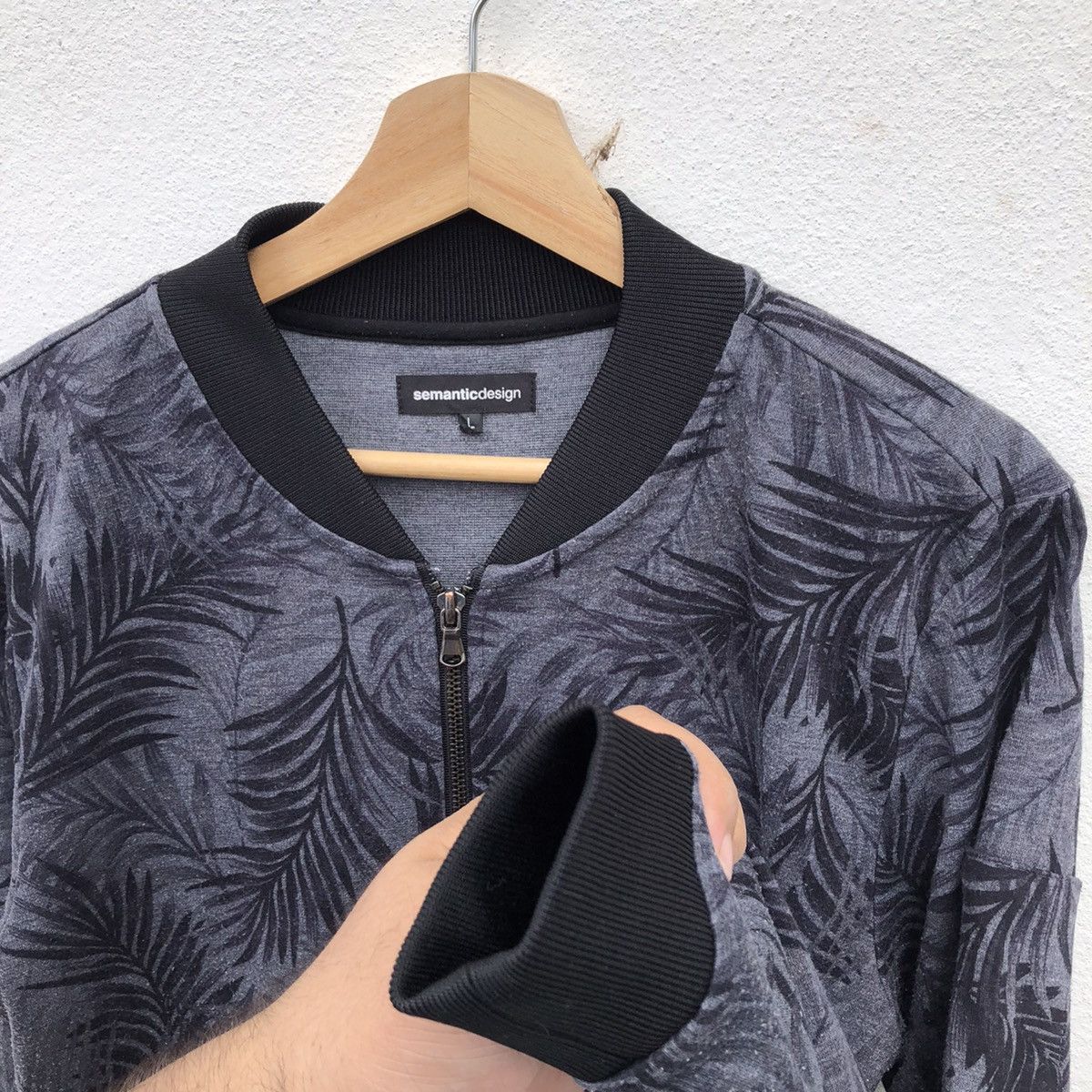 Japanese Brand SEMANTIC DESIGN FULL PRINT STYLE ZIPPER JACKET Size US L / EU 52-54 / 3 - 8 Thumbnail