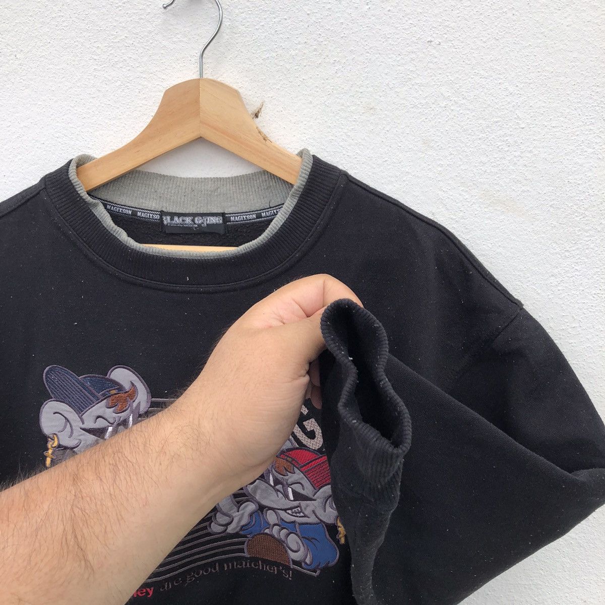 Japanese Brand 💥RARE💥VINTAGE BLACK GANG MAGIXSON SWEATSHIRT BIG LOGO Size US L / EU 52-54 / 3 - 5 Thumbnail