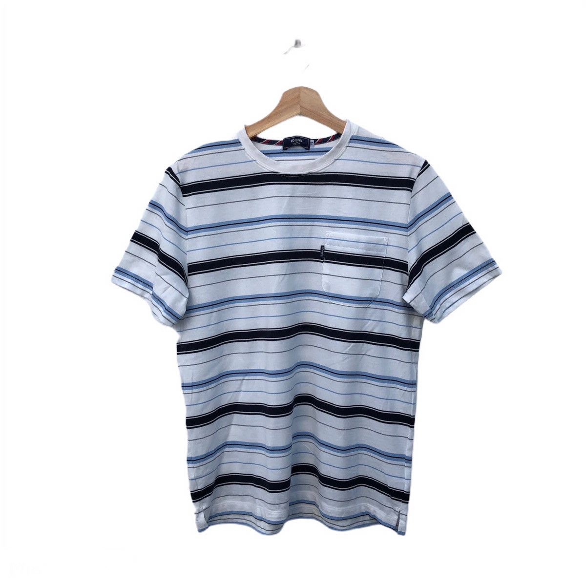 Japanese Brand STRIPE DESIGN KENT SHORT SLEEVE T-SHIRT Size US L / EU 52-54 / 3 - 1 Thumbnail