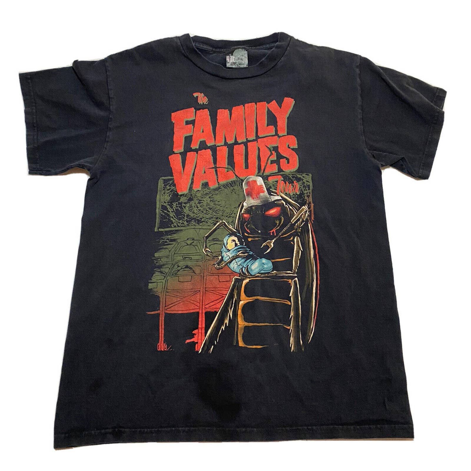 Vintage The Family Values Tour Shirt Size Medium Black I4