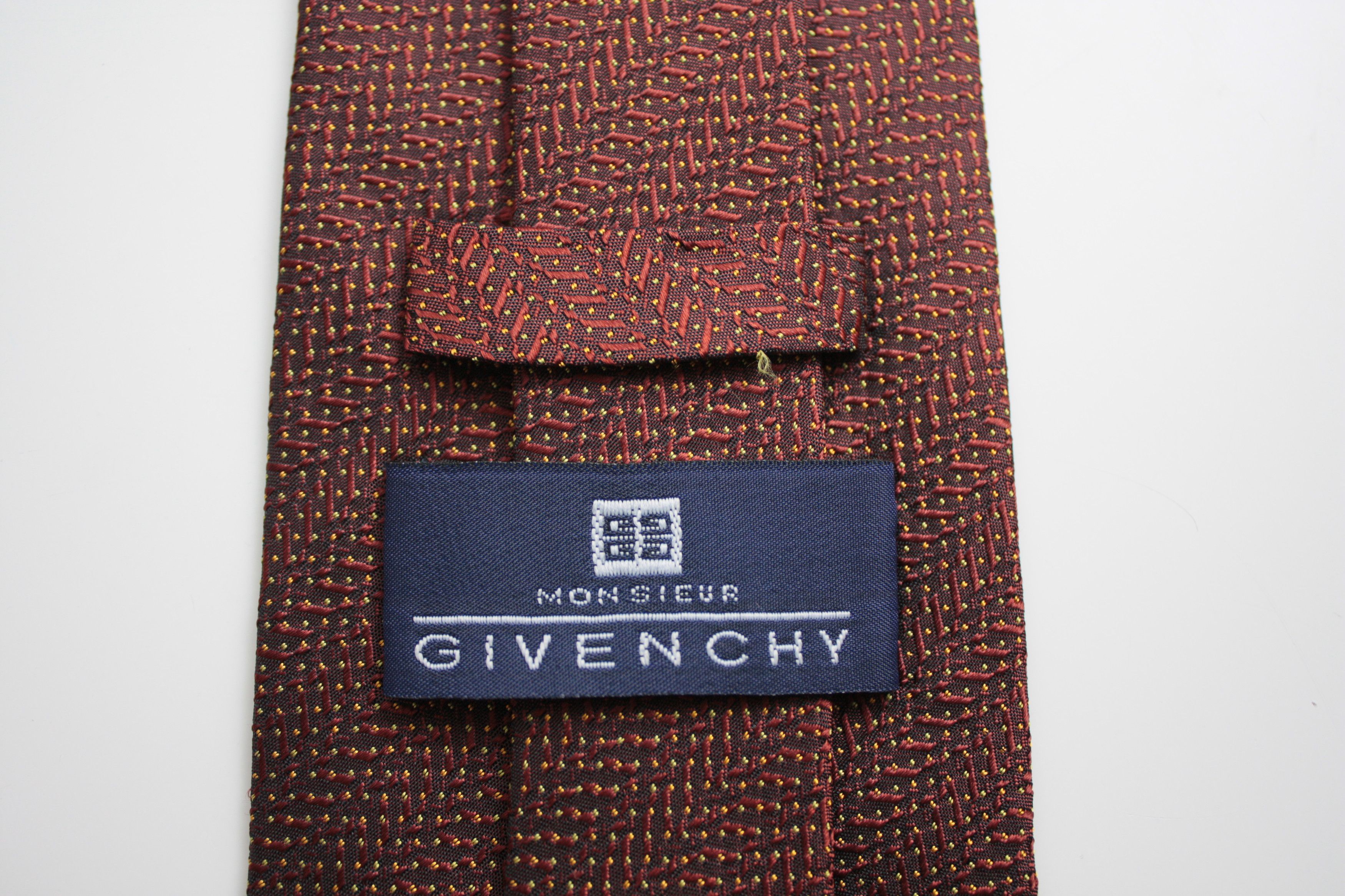 Givenchy Givenchy Monsieur Red Silk Tie Size ONE SIZE - 3 Thumbnail