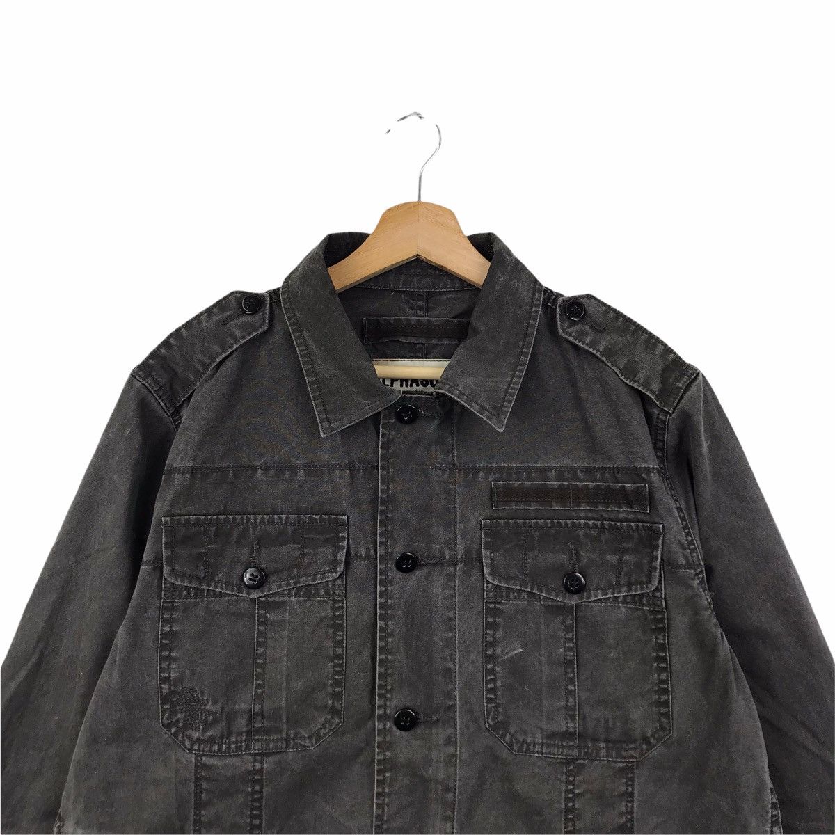 Japanese Brand ALPHASOPHY Japanese Brand Grey Jeans Jacket Size US L / EU 52-54 / 3 - 3 Thumbnail