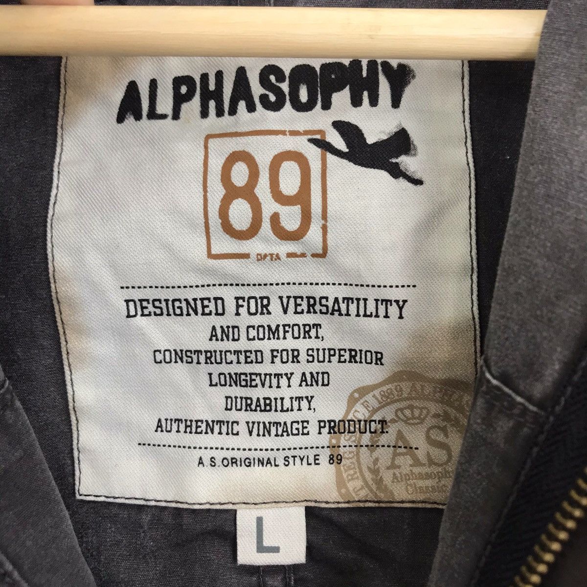 Japanese Brand ALPHASOPHY Japanese Brand Grey Jeans Jacket Size US L / EU 52-54 / 3 - 4 Thumbnail