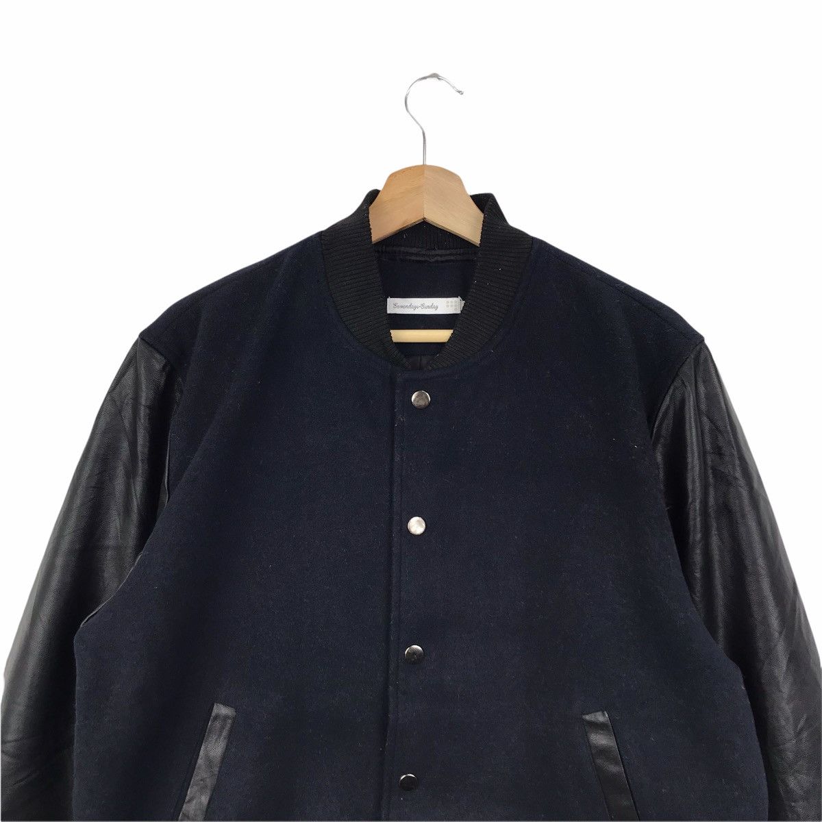 Japanese Brand SEVENDAYS SUNDAY Japanese Brand Leather Varsity Jacket Size US M / EU 48-50 / 2 - 3 Thumbnail