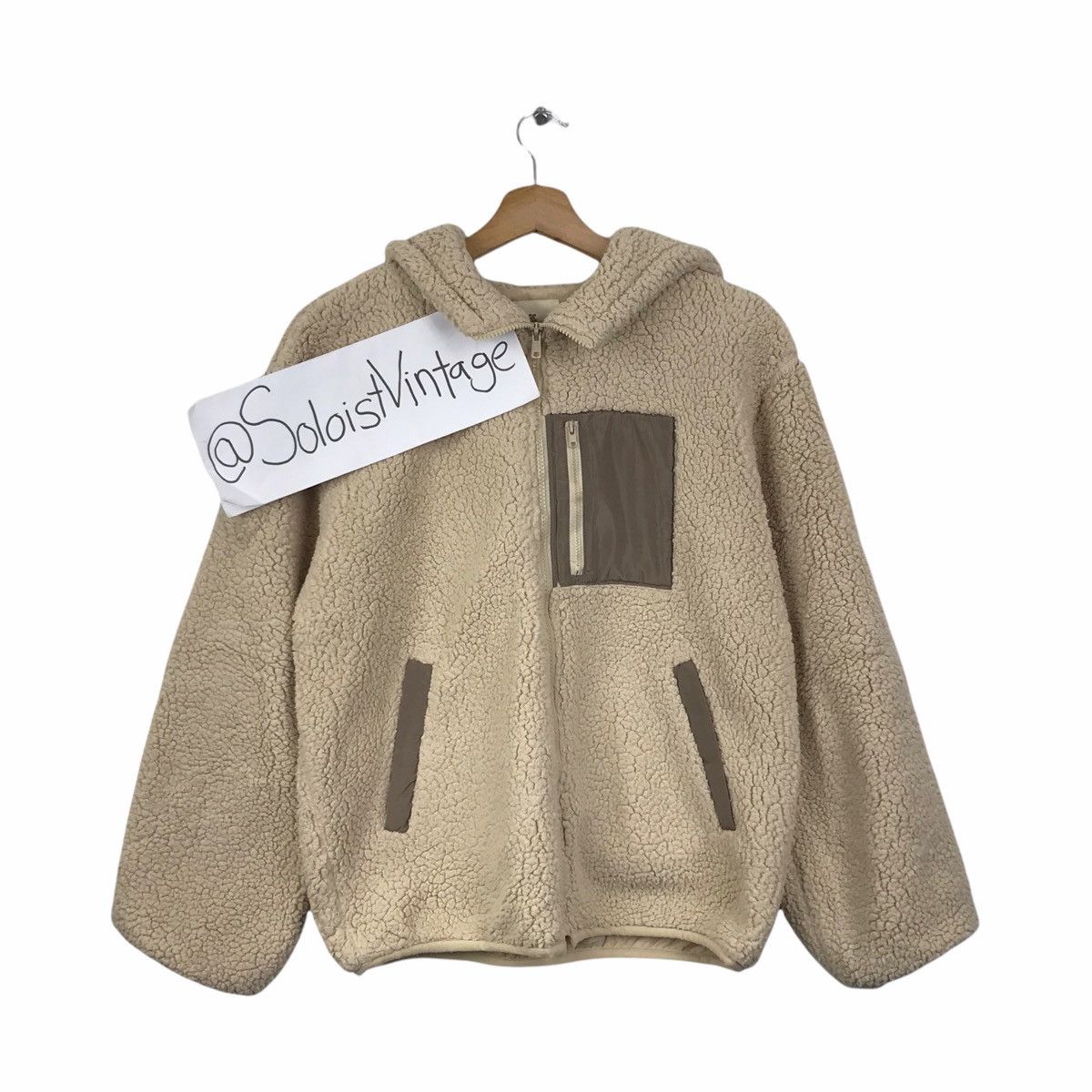 R.P.S RPS Japanese Brand Cream Fleece Single Pocket