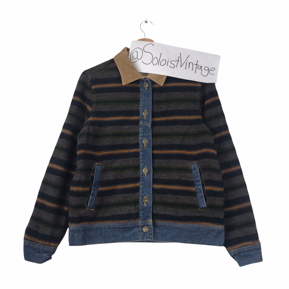 Vintage NECESA Ne Ce Sa Navajo Japanese Brand Wool Jean Jacket Size US M / EU 48-50 / 2 - 1 Thumbnail