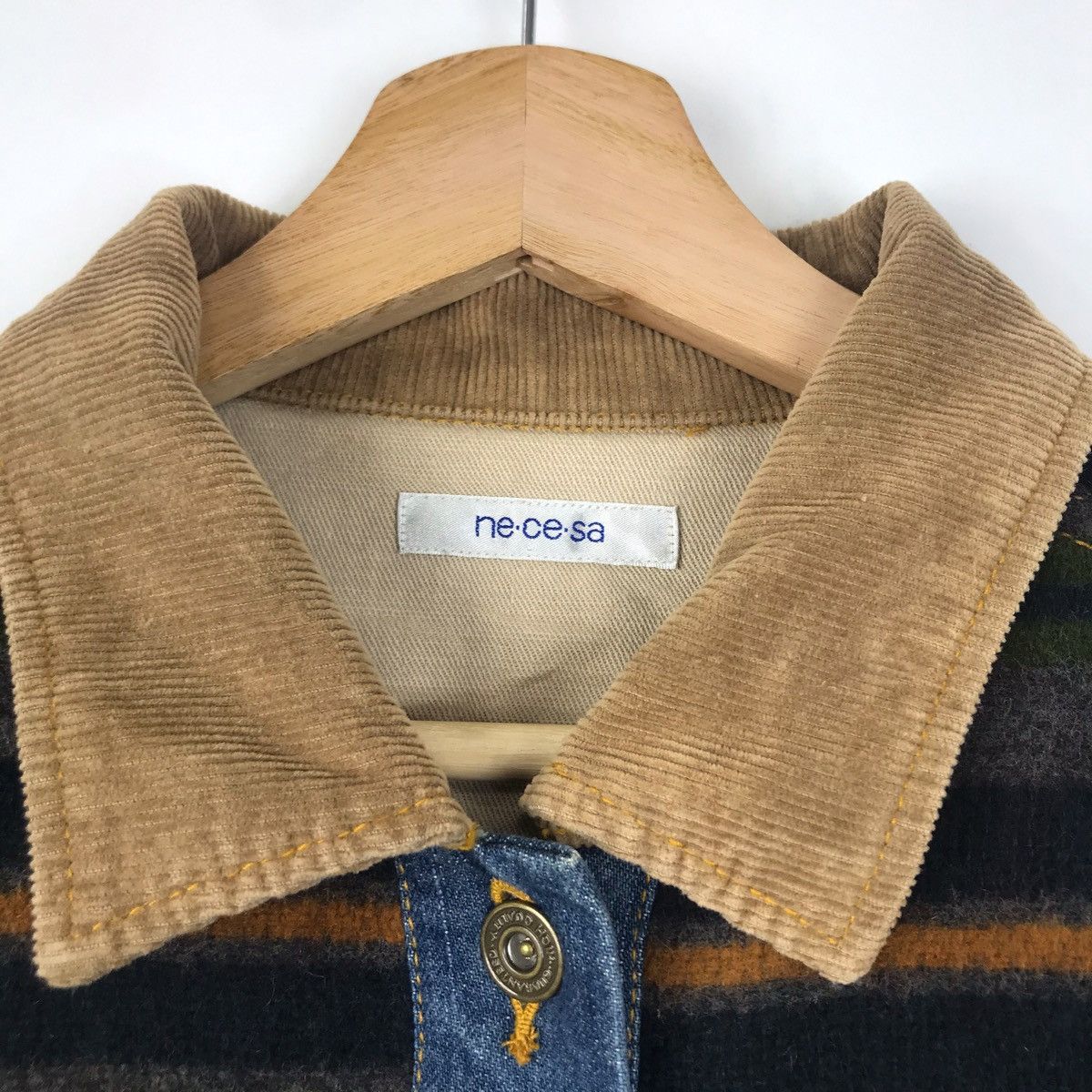 Vintage NECESA Ne Ce Sa Navajo Japanese Brand Wool Jean Jacket Size US M / EU 48-50 / 2 - 4 Thumbnail