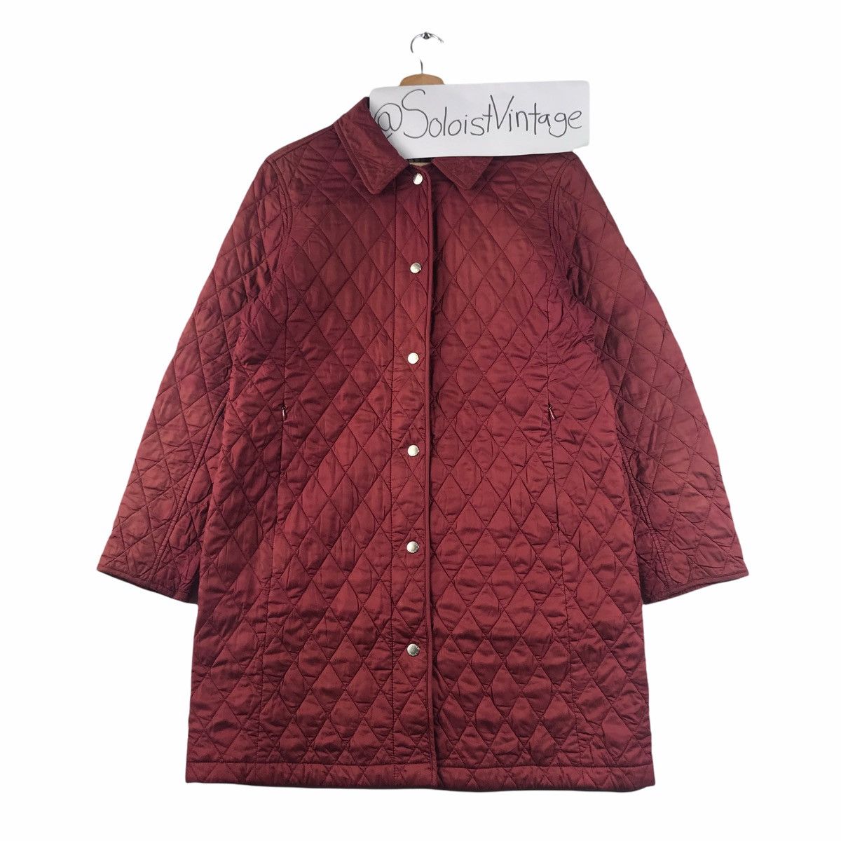 L.L. Bean LL BEAN USA Red Maroon Long Quilted Jacket Size US M / EU 48-50 / 2 - 1 Thumbnail
