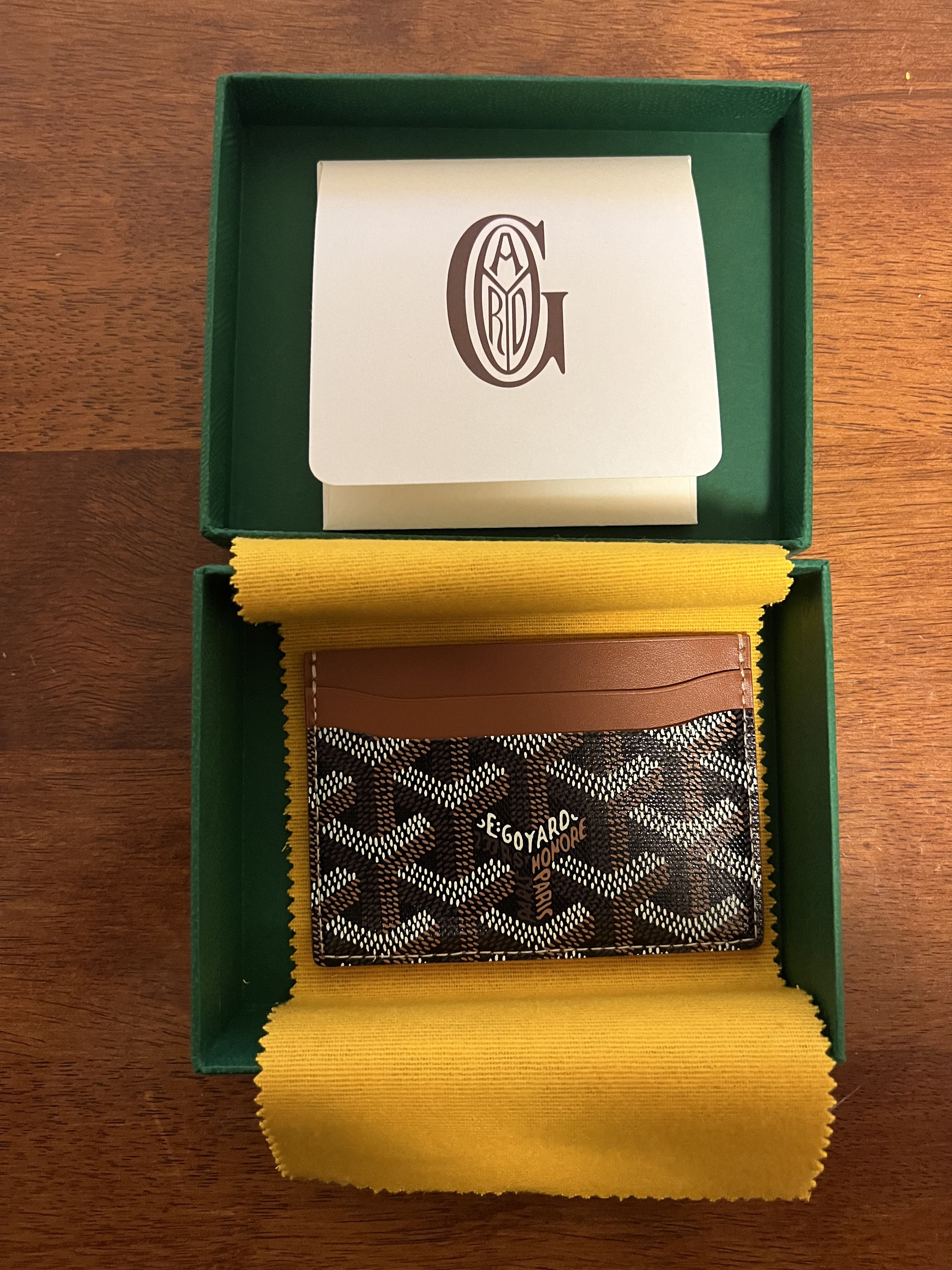 image of New Goyard Saint Sulpice Black/natural Cardholder Wallet, Men's