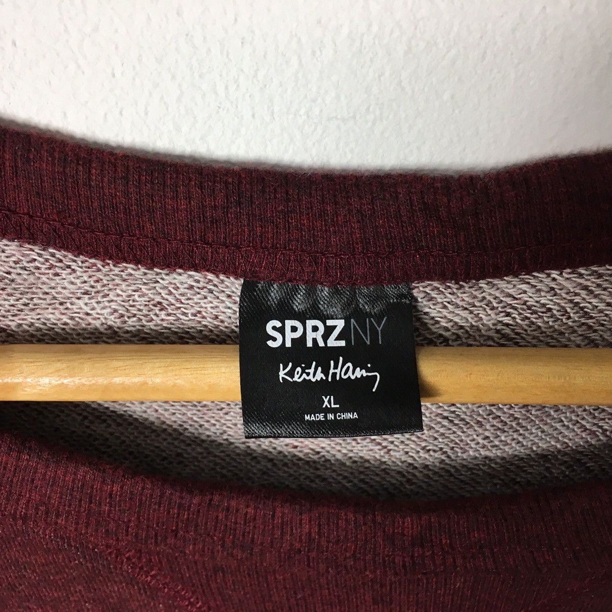 Keith Haring KEITH HARING American Art Pop Art Street Artist Maroon Red Size US XL / EU 56 / 4 - 3 Thumbnail