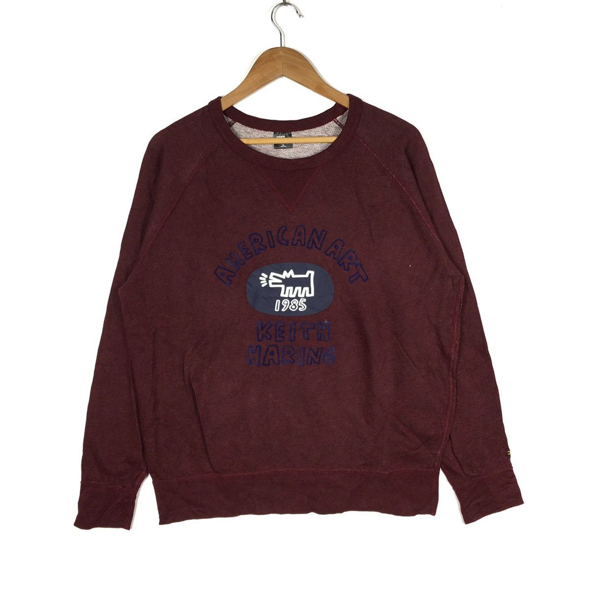 Keith Haring KEITH HARING American Art Pop Art Street Artist Maroon Red Size US XL / EU 56 / 4 - 1 Thumbnail