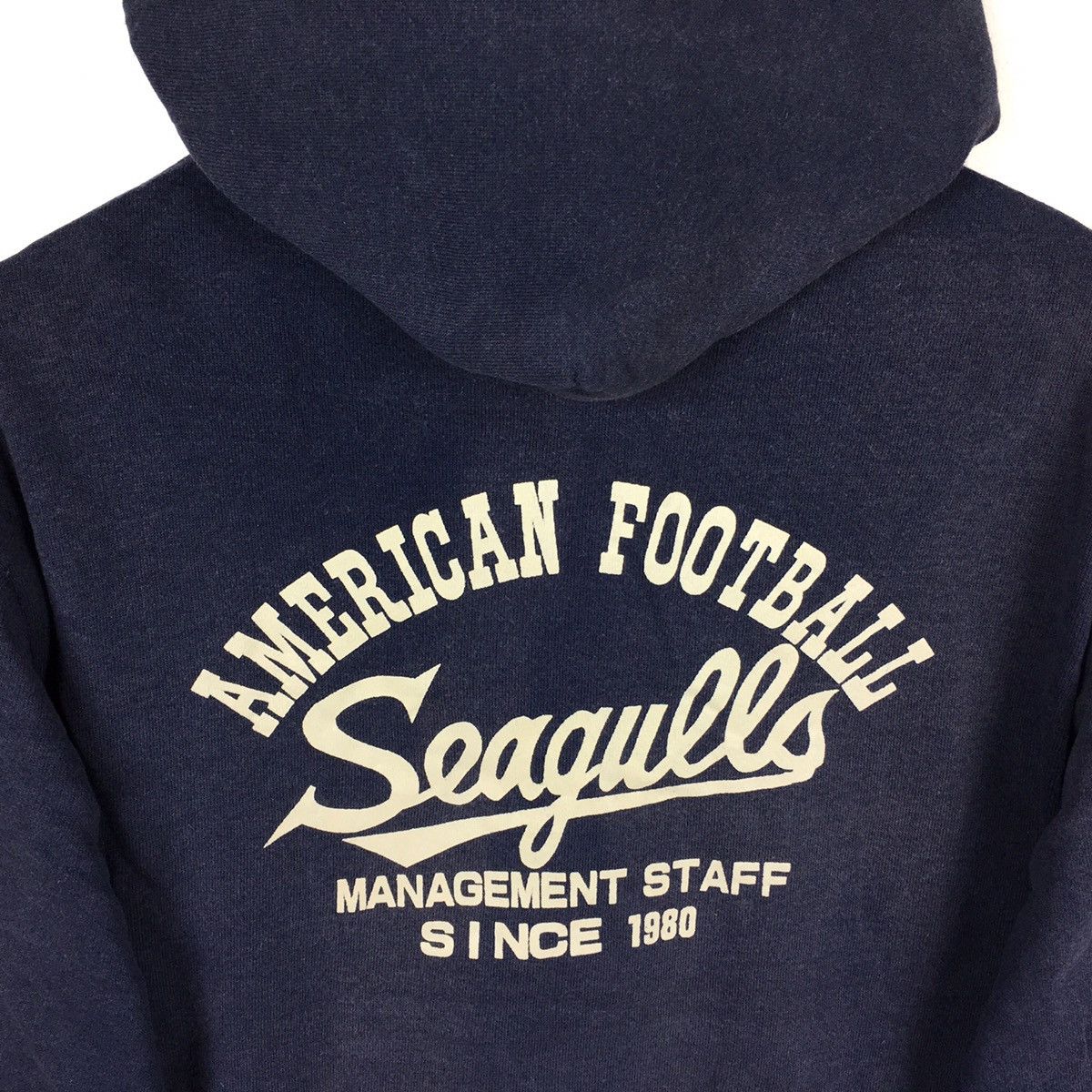 Vintage 90s AMERICAN FOOTBALL SEAGULLS Usa Blue Hoodie Sweatshirt Size US M / EU 48-50 / 2 - 2 Thumbnail