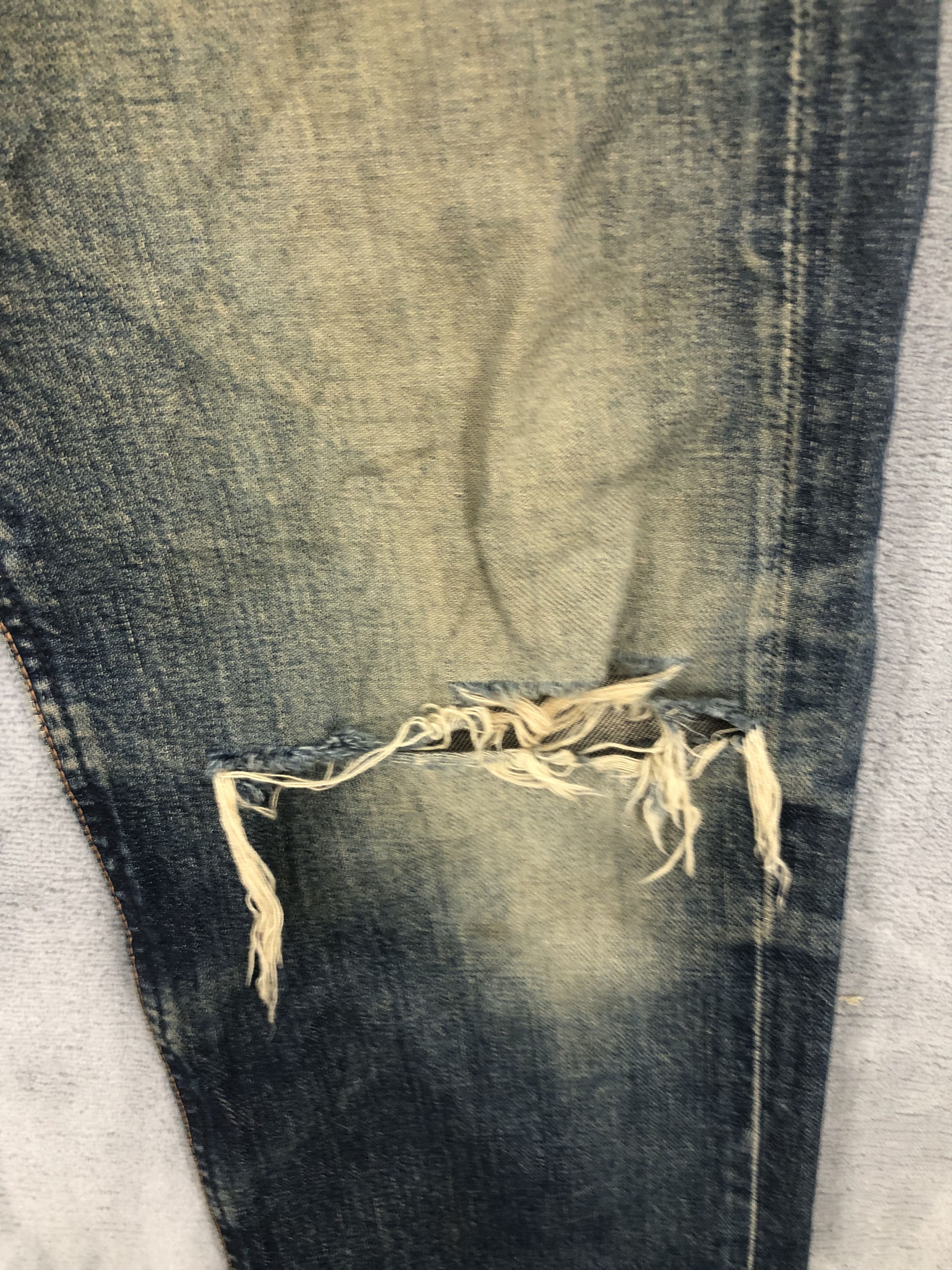 Jean × Lee × Vintage Vintage Lee Distressed Denim Jeans 32x32 Size US 32 / EU 48 - 10 Thumbnail
