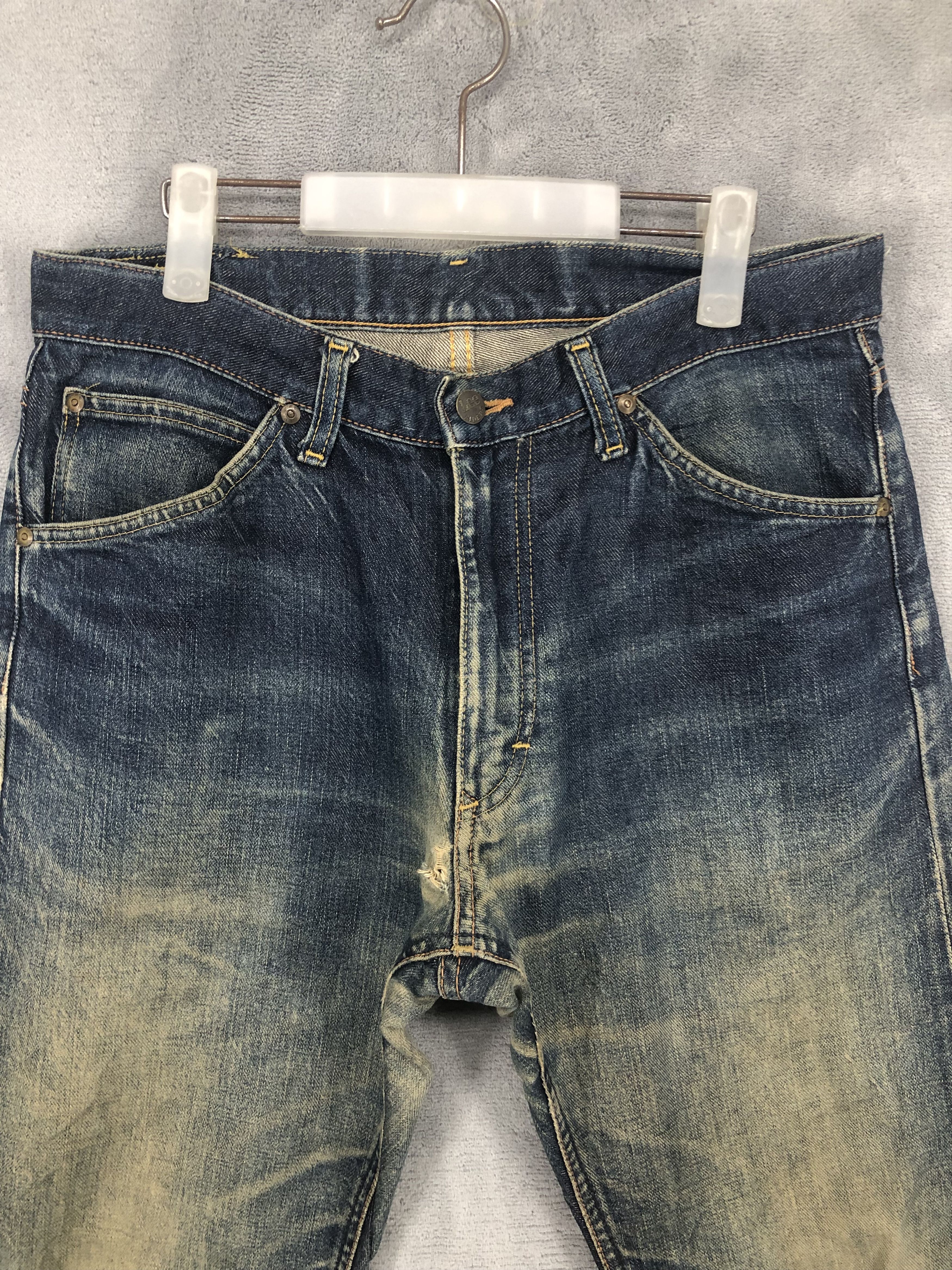 Jean × Lee × Vintage Vintage Lee Distressed Denim Jeans 32x32 Size US 32 / EU 48 - 3 Thumbnail