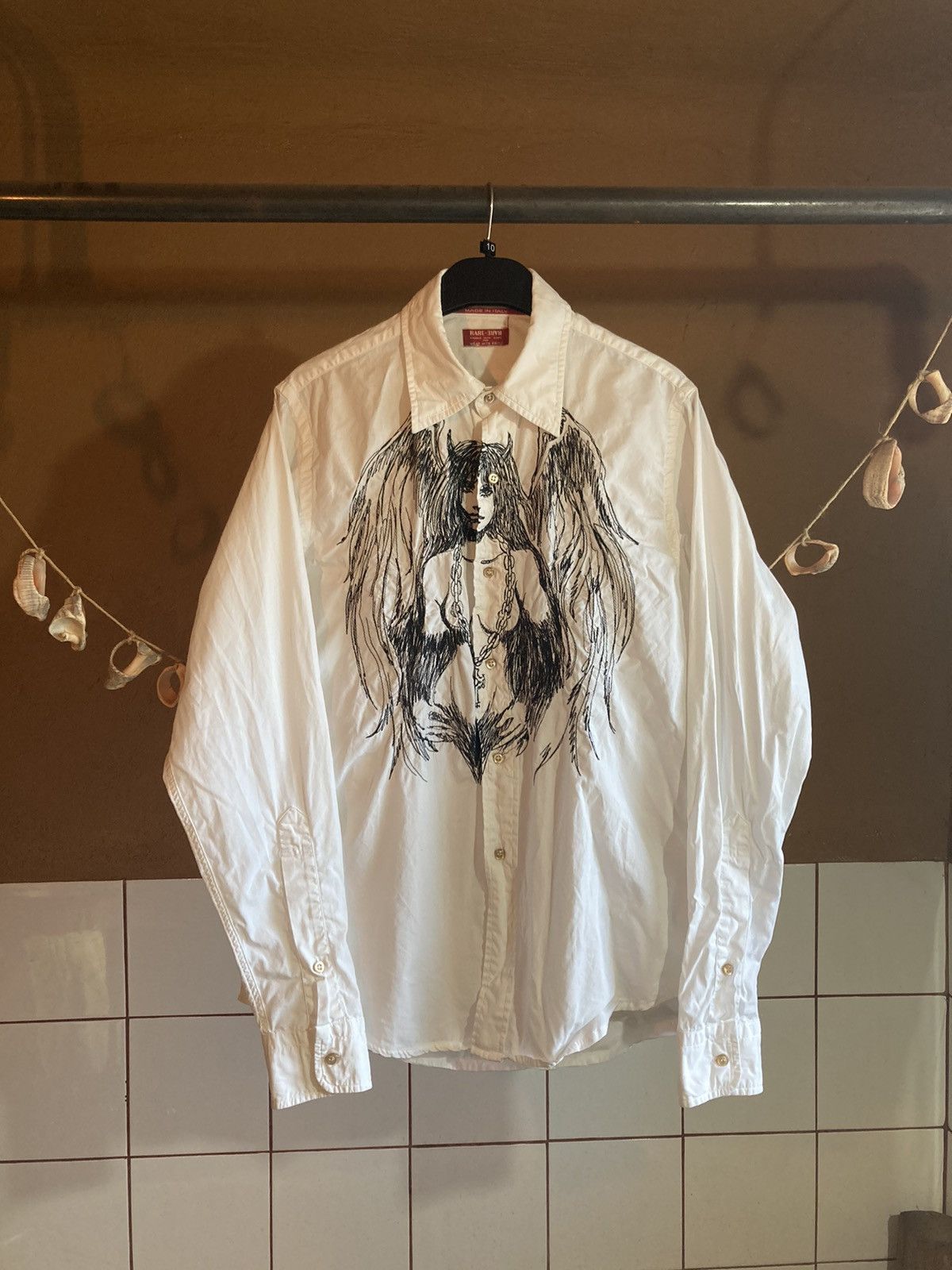 Vintage Vintage Y2K Embroied Goth Girl Vamp Shirt | Grailed