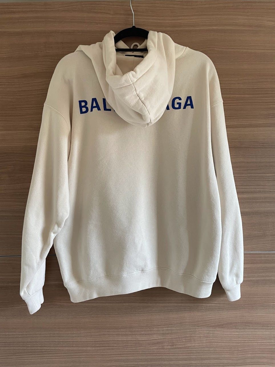 Balenciaga Balenciaga Logo Hoodie Regular Fit in Cream Size US XS / EU 42 / 0 - 2 Thumbnail