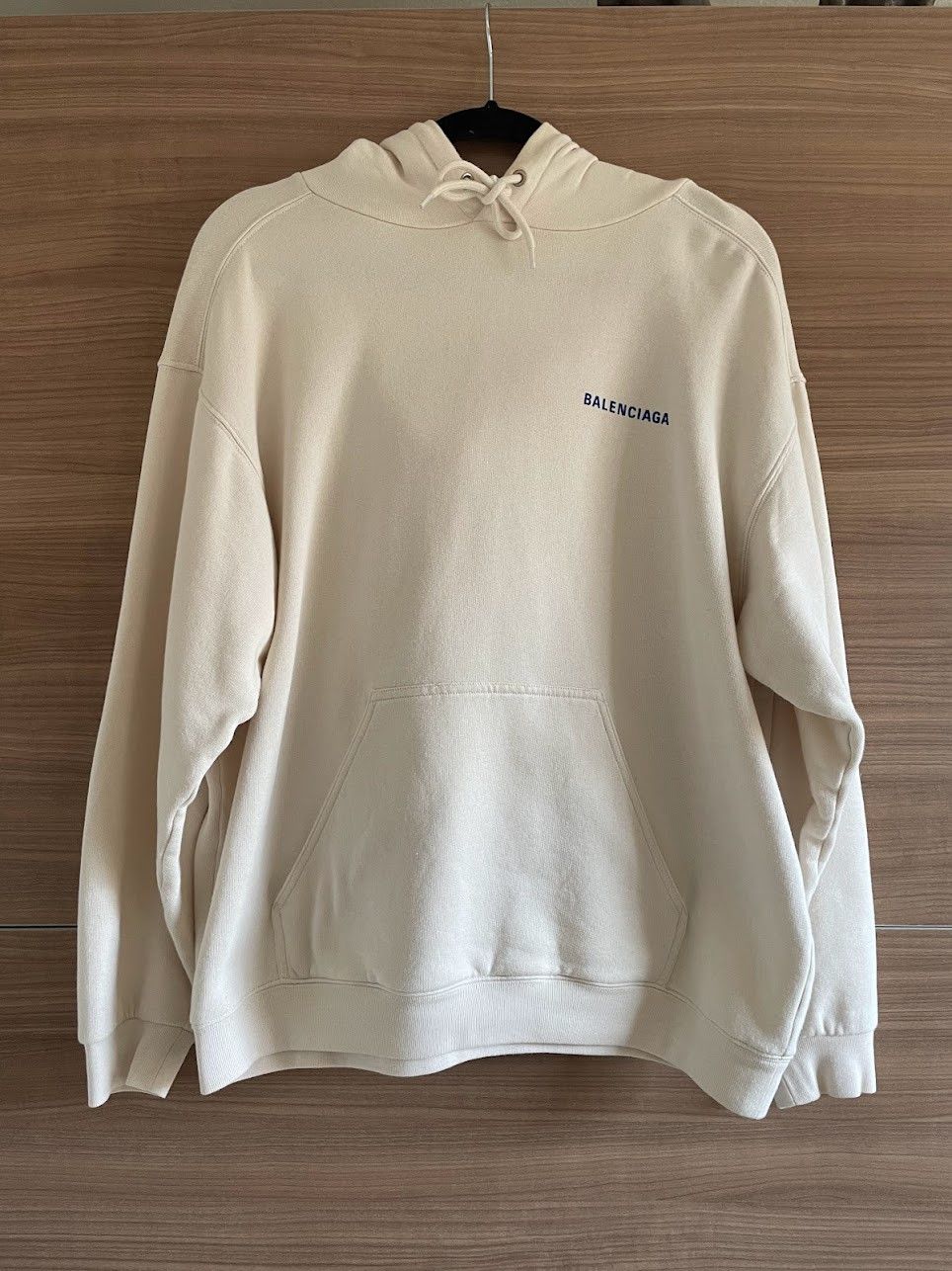 Balenciaga Balenciaga Logo Hoodie Regular Fit in Cream Size US XS / EU 42 / 0 - 1 Thumbnail
