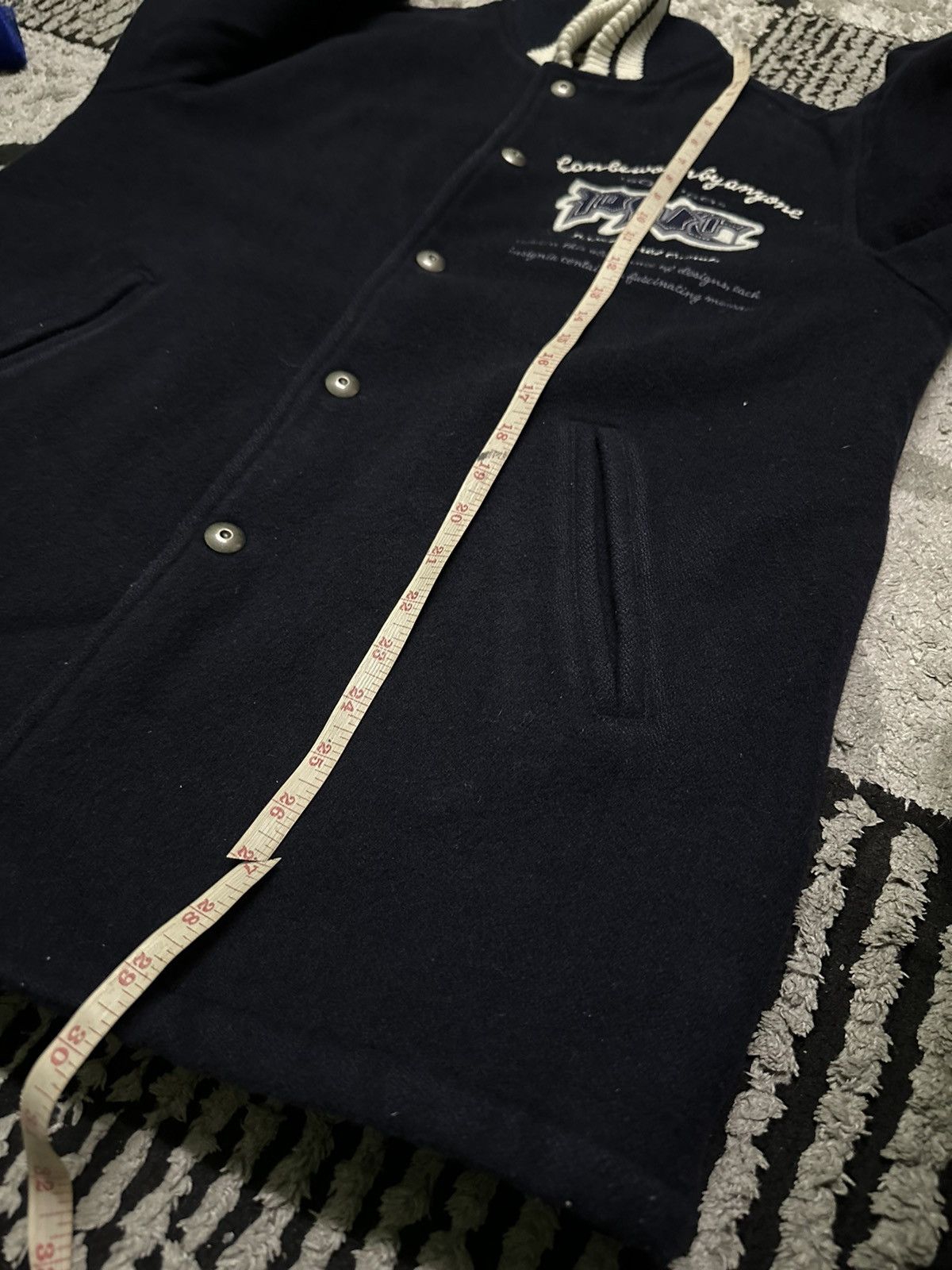 Vintage Perfect world wool varsity jacket Size US L / EU 52-54 / 3 - 6 Thumbnail