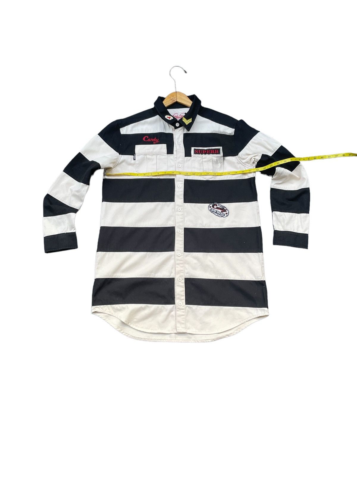Japanese Brand Japanese Candy Stripper Jail Style Shirt Size US M / EU 48-50 / 2 - 3 Thumbnail