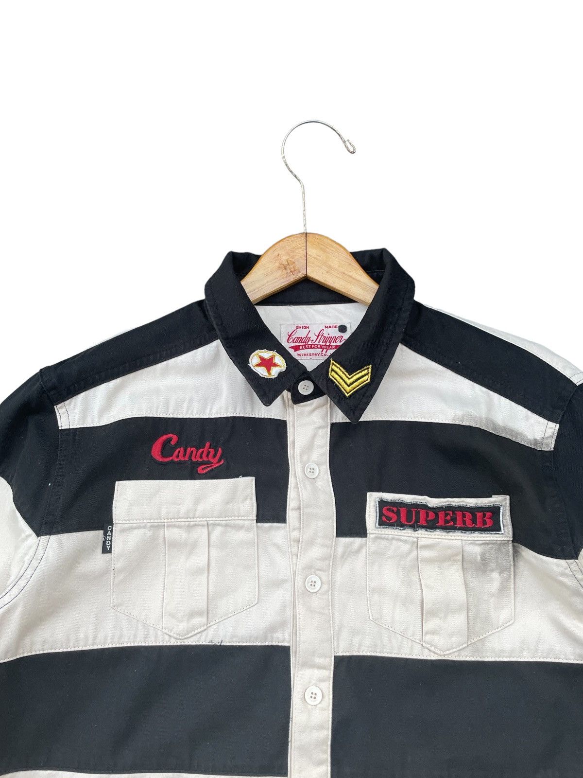 Japanese Brand Japanese Candy Stripper Jail Style Shirt Size US M / EU 48-50 / 2 - 7 Thumbnail