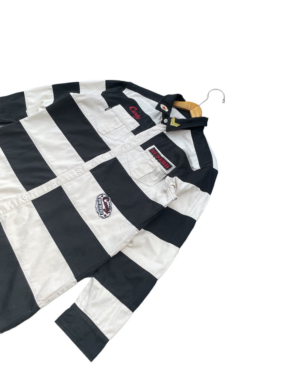 Japanese Brand Japanese Candy Stripper Jail Style Shirt Size US M / EU 48-50 / 2 - 4 Thumbnail