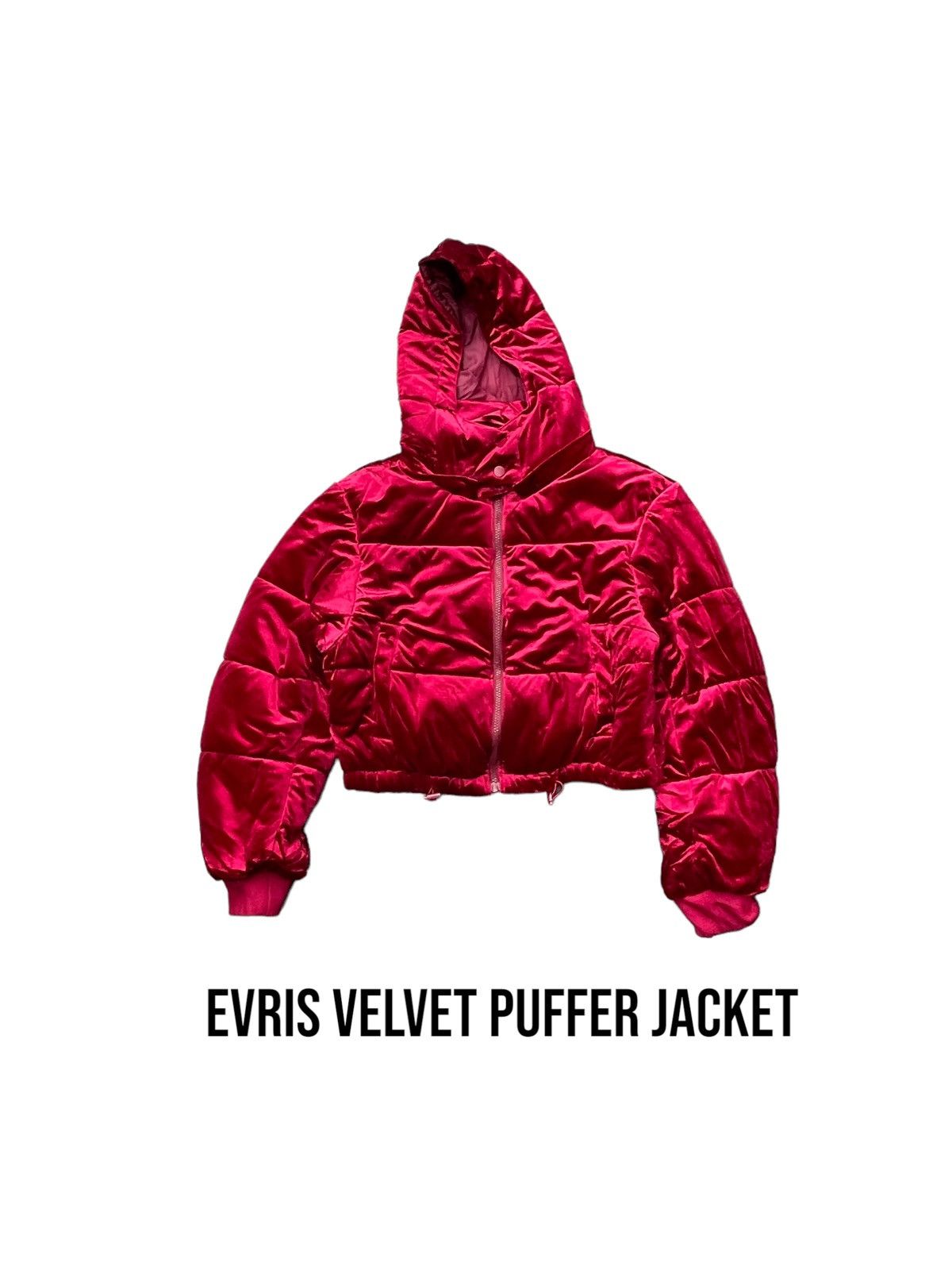 Japanese Brand Evris Velvet Puffer Jacket Size S / US 4 / IT 40 - 1 Thumbnail
