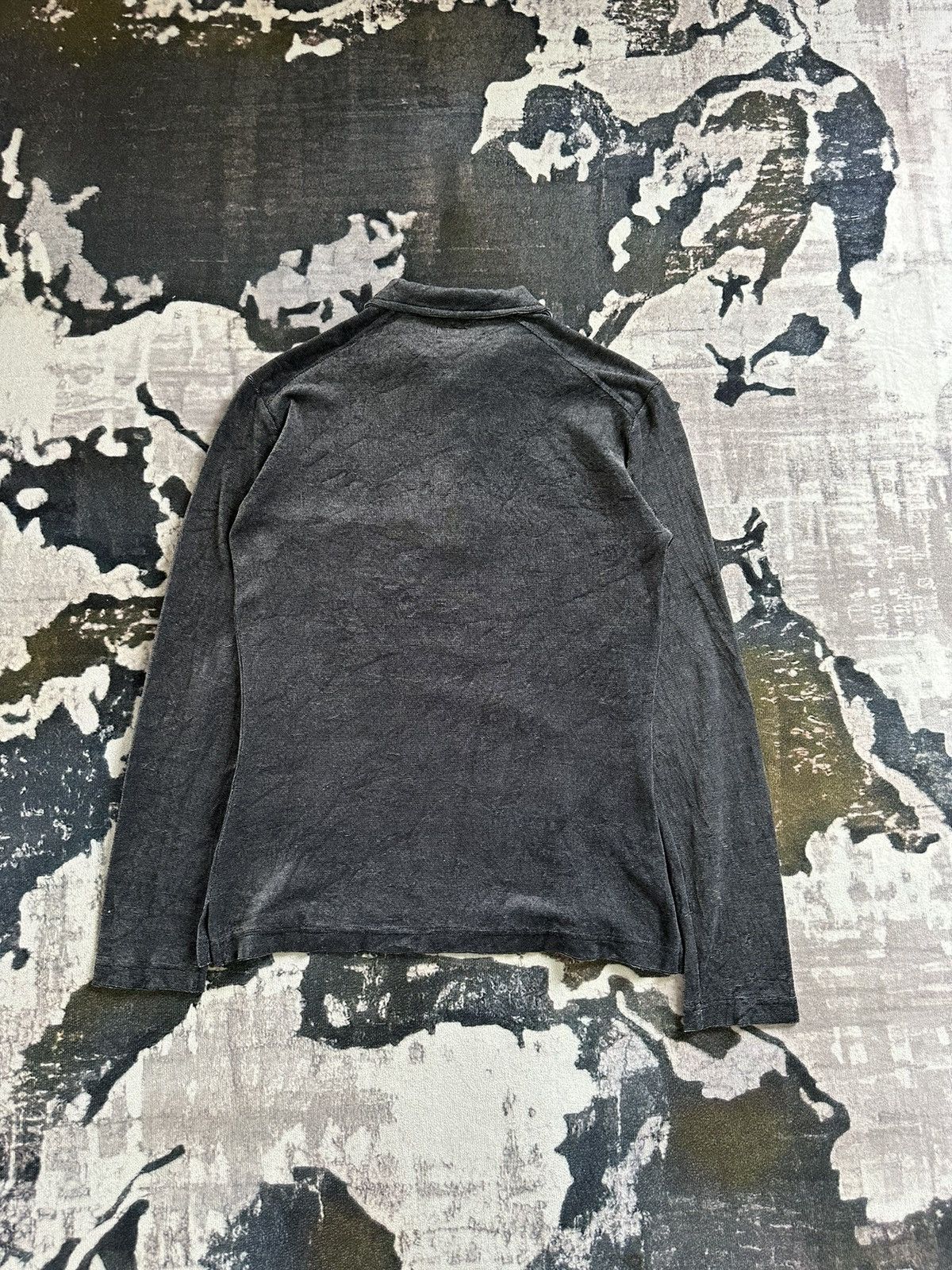 Giorgio Armani 2006 F/W Armani Jeans velour polo long sleeve Size US M / EU 48-50 / 2 - 2 Thumbnail