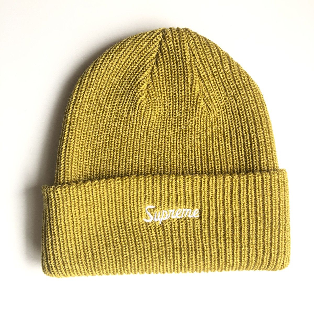 FW20 Supreme Loose Gauge Beanie SULFUR
