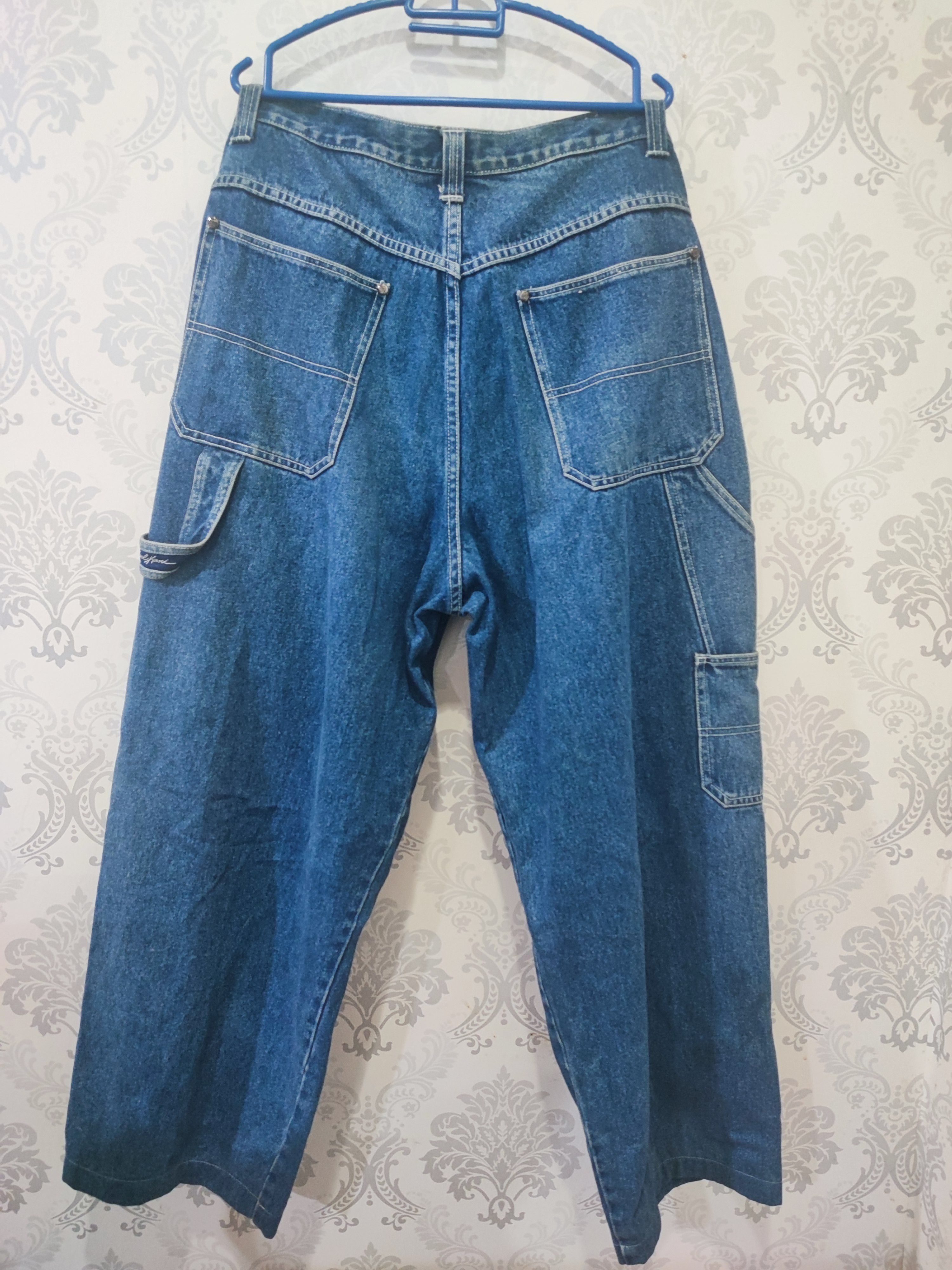 Karl Kani × Vintage Vintage 90s Karl Kani Loose Fit Baggy Rap Carpenter Jeans Size US 36 / EU 52 - 2 Thumbnail