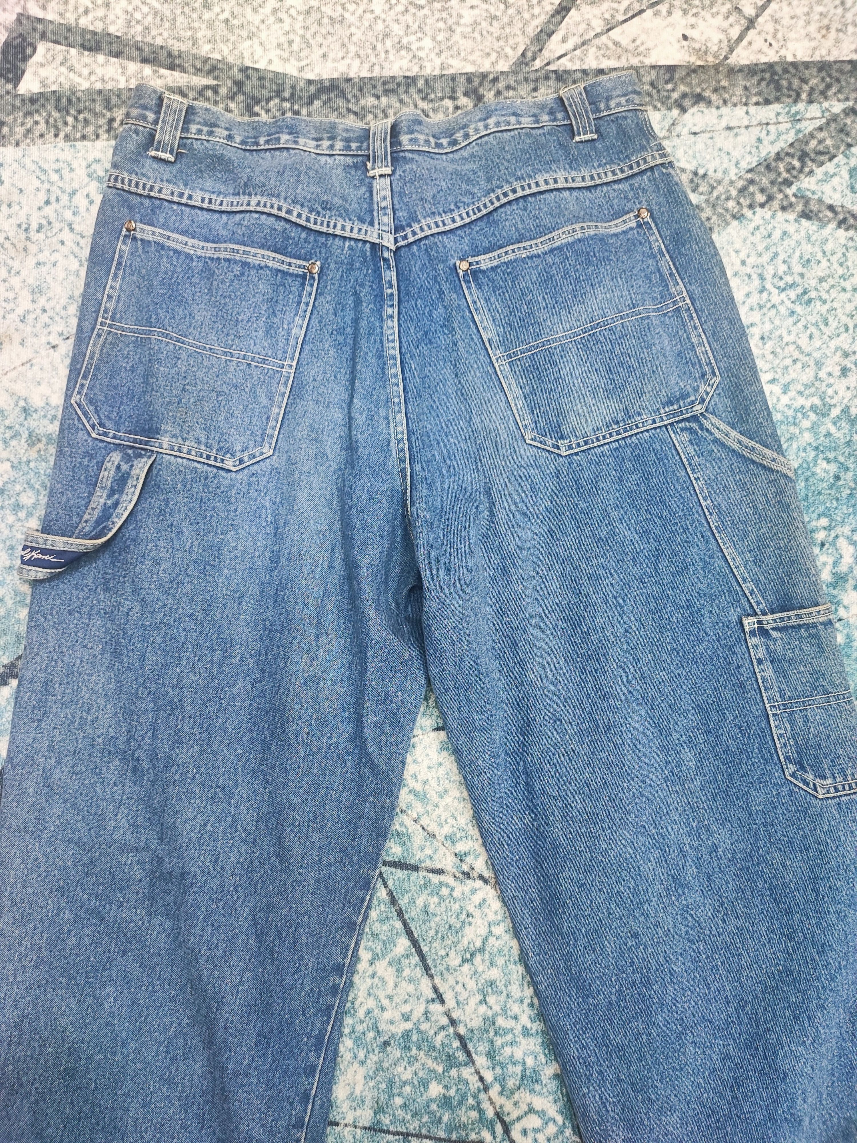 Karl Kani × Vintage Vintage 90s Karl Kani Loose Fit Baggy Rap Carpenter Jeans Size US 36 / EU 52 - 5 Thumbnail