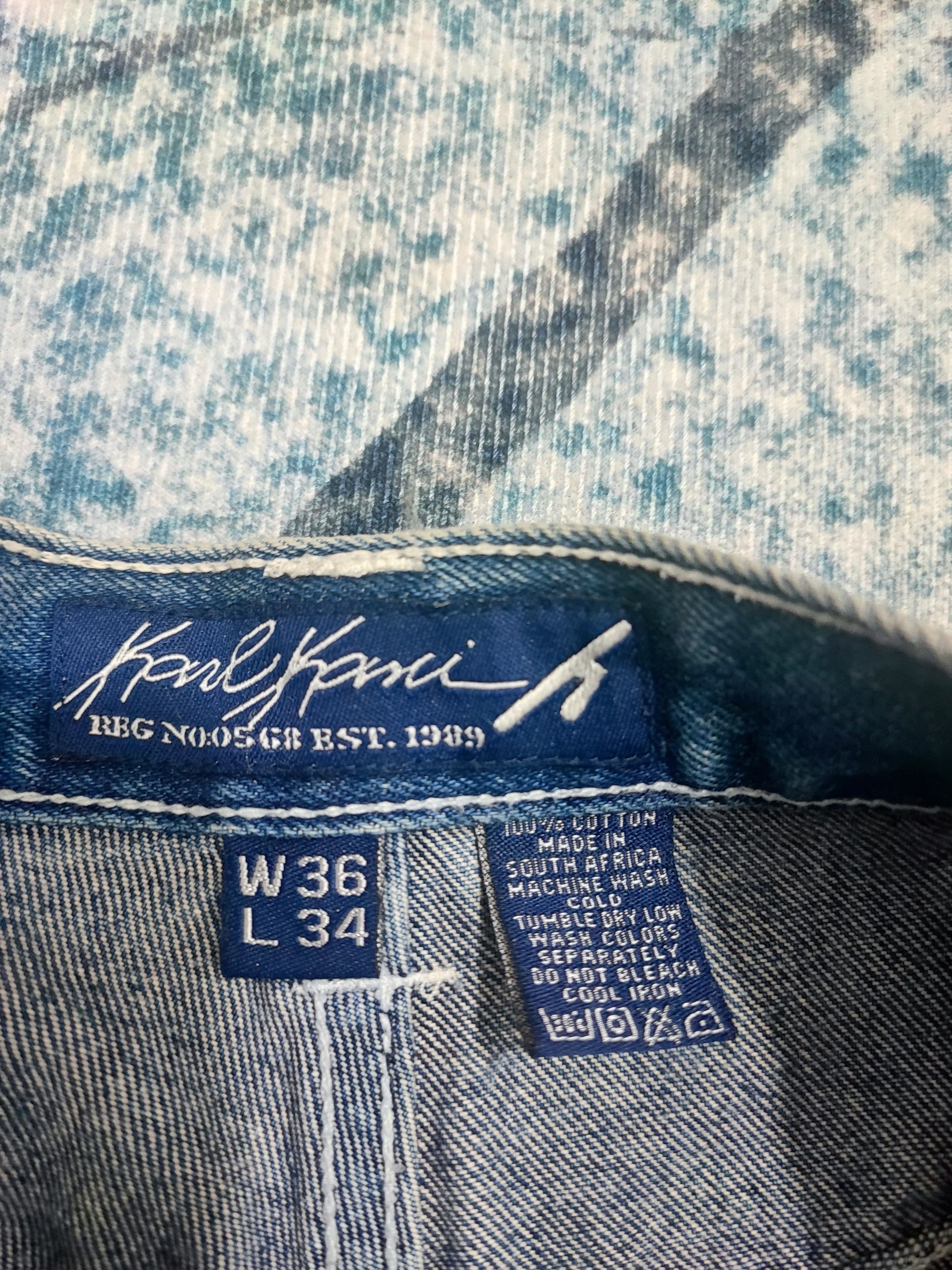 Karl Kani × Vintage Vintage 90s Karl Kani Loose Fit Baggy Rap Carpenter Jeans Size US 36 / EU 52 - 8 Thumbnail