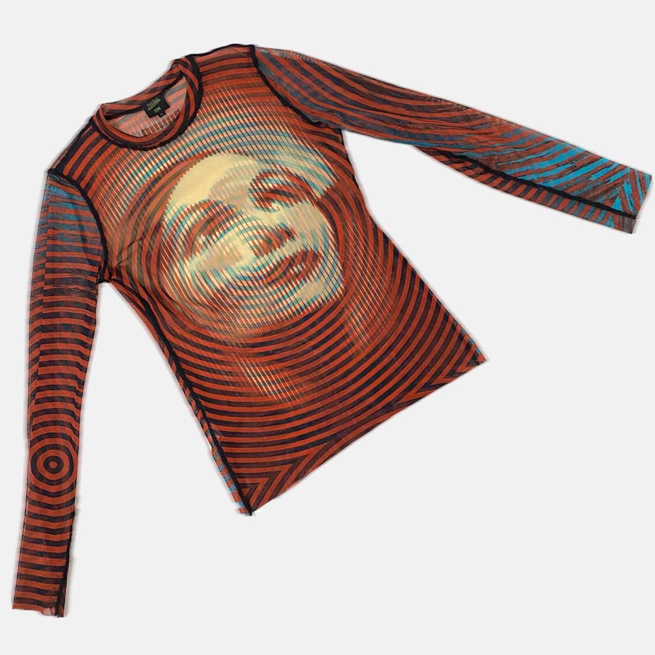 JEAN PAUL GAULTIER MARLENE DIETRICH SPIRAL MESH SHIRT JPG