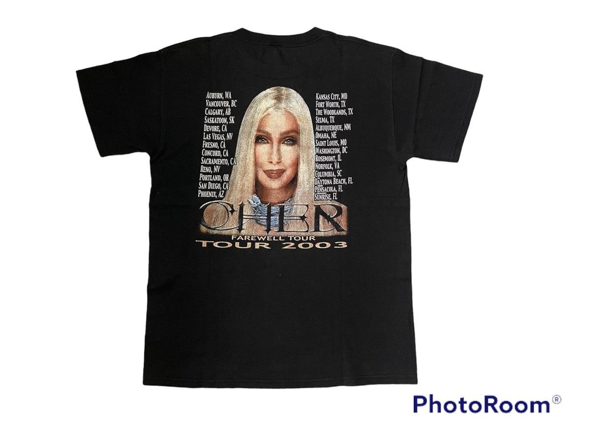 Band Tees × Vintage Vintage Y2K Solo Singer Cher Farewell Tour 2003 T-Shirt Size US L / EU 52-54 / 3 - 2 Thumbnail