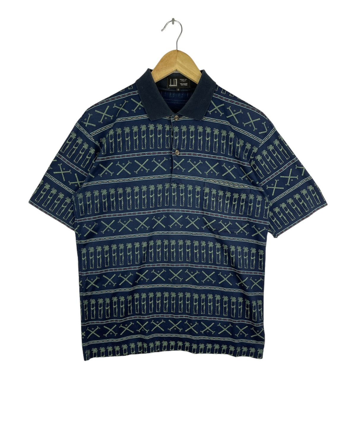 Alfred Dunhill × Vintage Vintage Alfred Dunhill Golf Polo shirt Navy Size US S / EU 44-46 / 1 - 1 Thumbnail