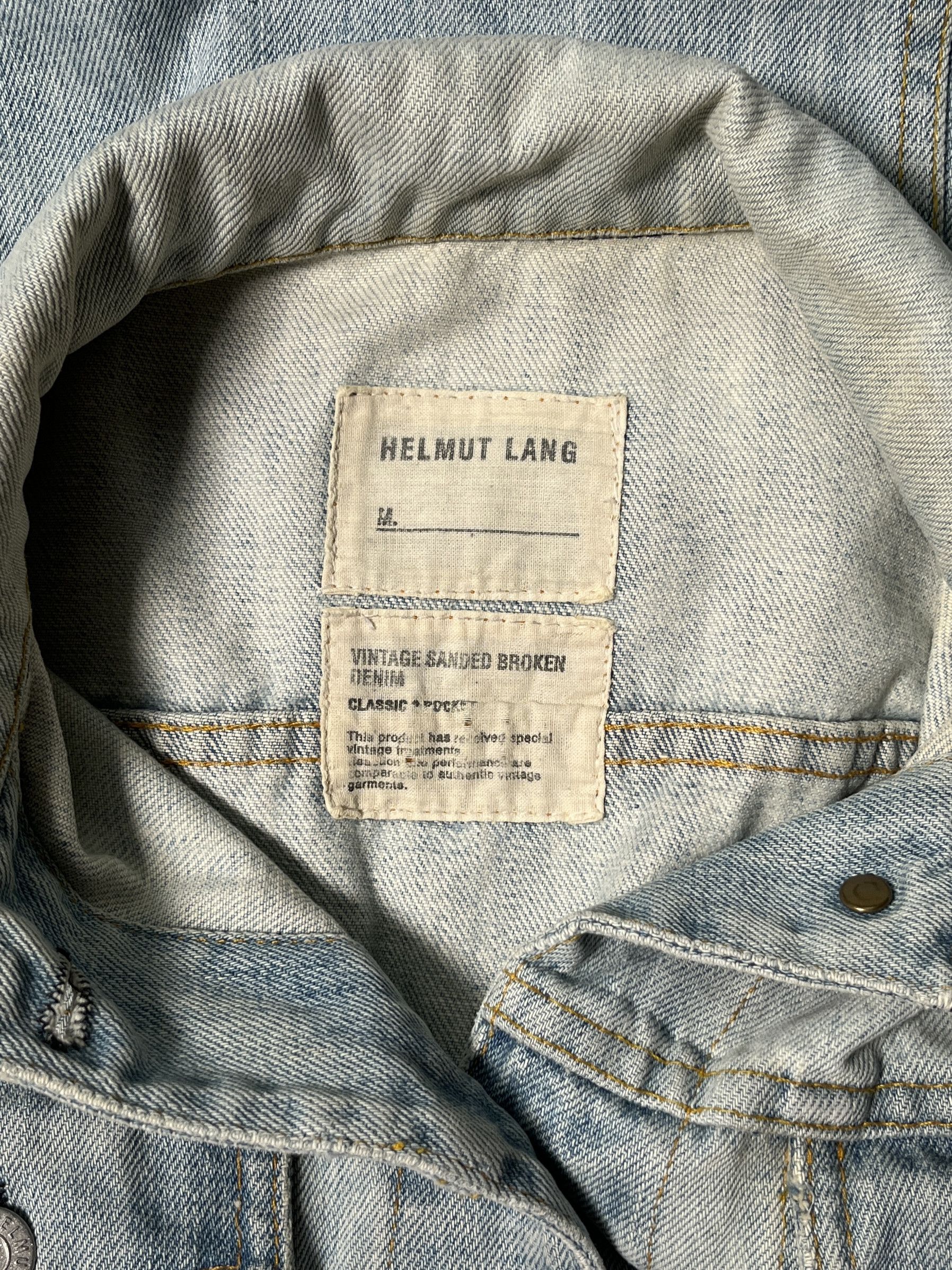 Helmut Lang ⚡️QUICK SALE⚡️1990's Helmut Lang Distressed Denim Jacket Size US XS / EU 42 / 0 - 3 Thumbnail