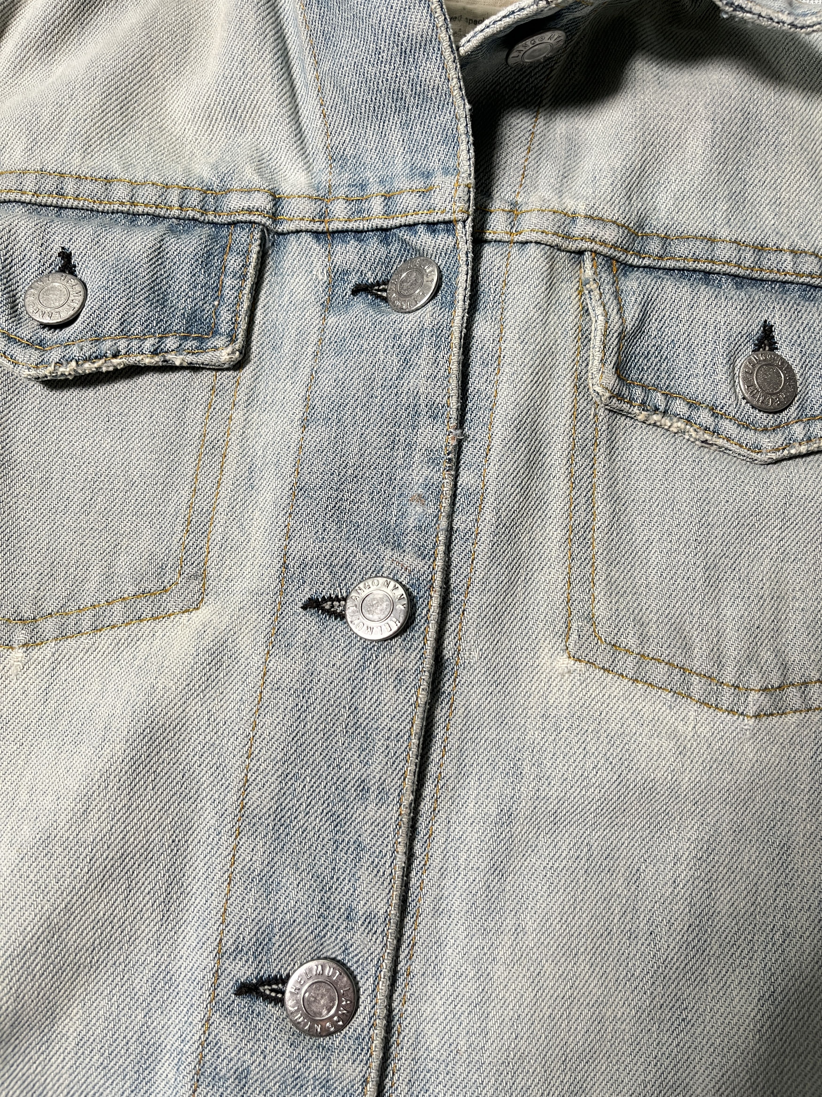Helmut Lang ⚡️QUICK SALE⚡️1990's Helmut Lang Distressed Denim Jacket Size US XS / EU 42 / 0 - 6 Thumbnail