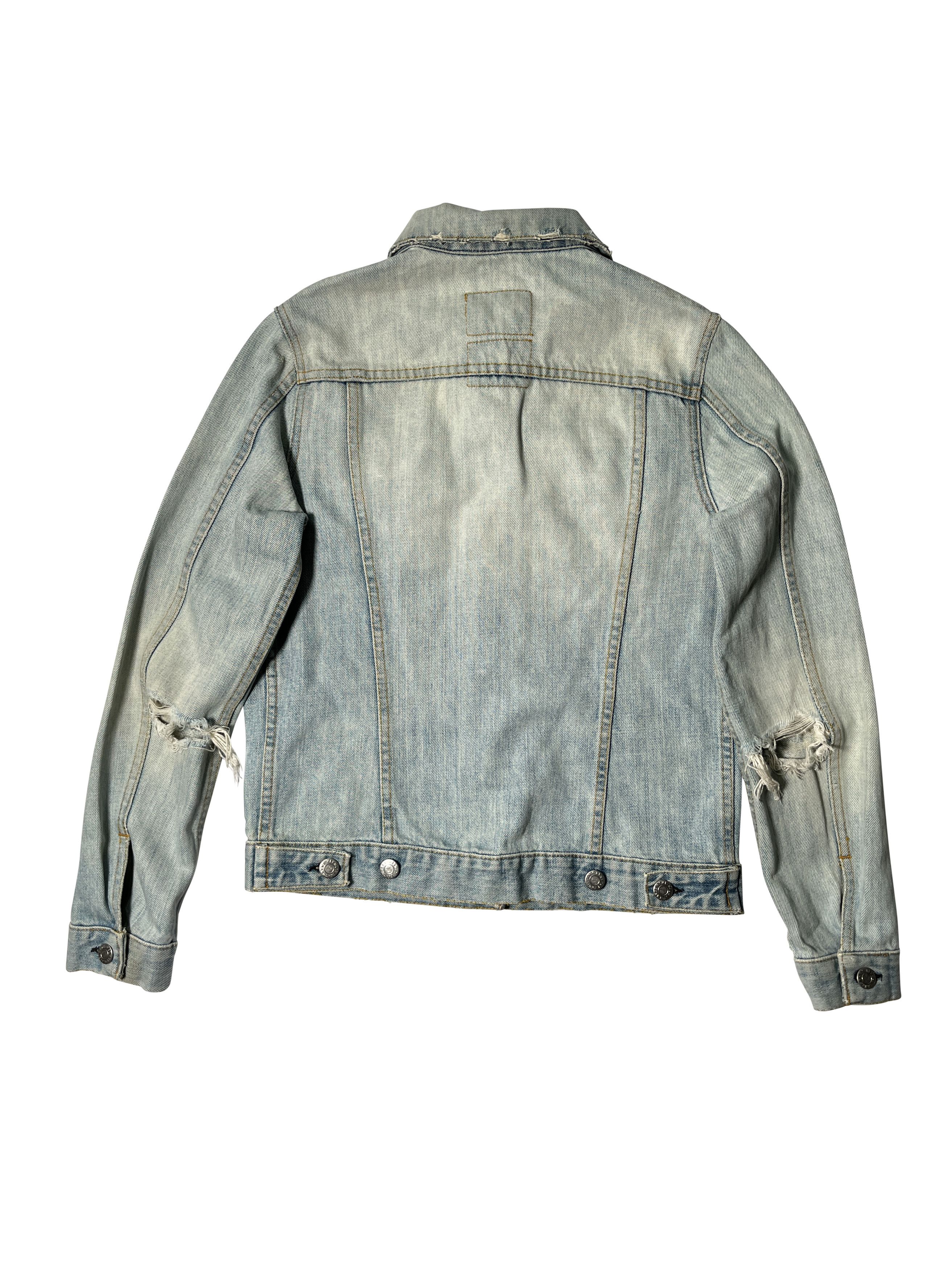 Helmut Lang ⚡️QUICK SALE⚡️1990's Helmut Lang Distressed Denim Jacket Size US XS / EU 42 / 0 - 2 Thumbnail