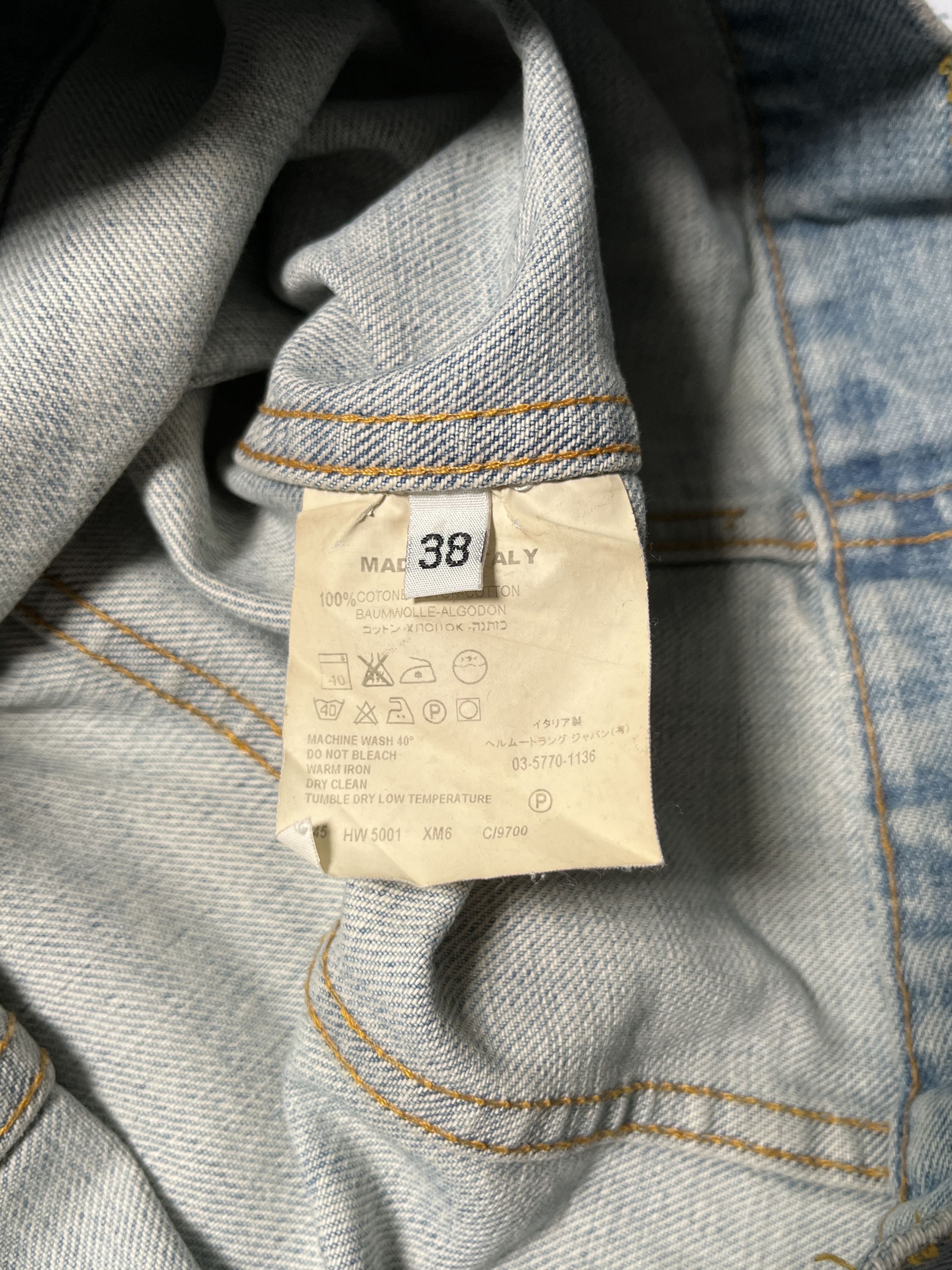 Helmut Lang ⚡️QUICK SALE⚡️1990's Helmut Lang Distressed Denim Jacket Size US XS / EU 42 / 0 - 4 Thumbnail