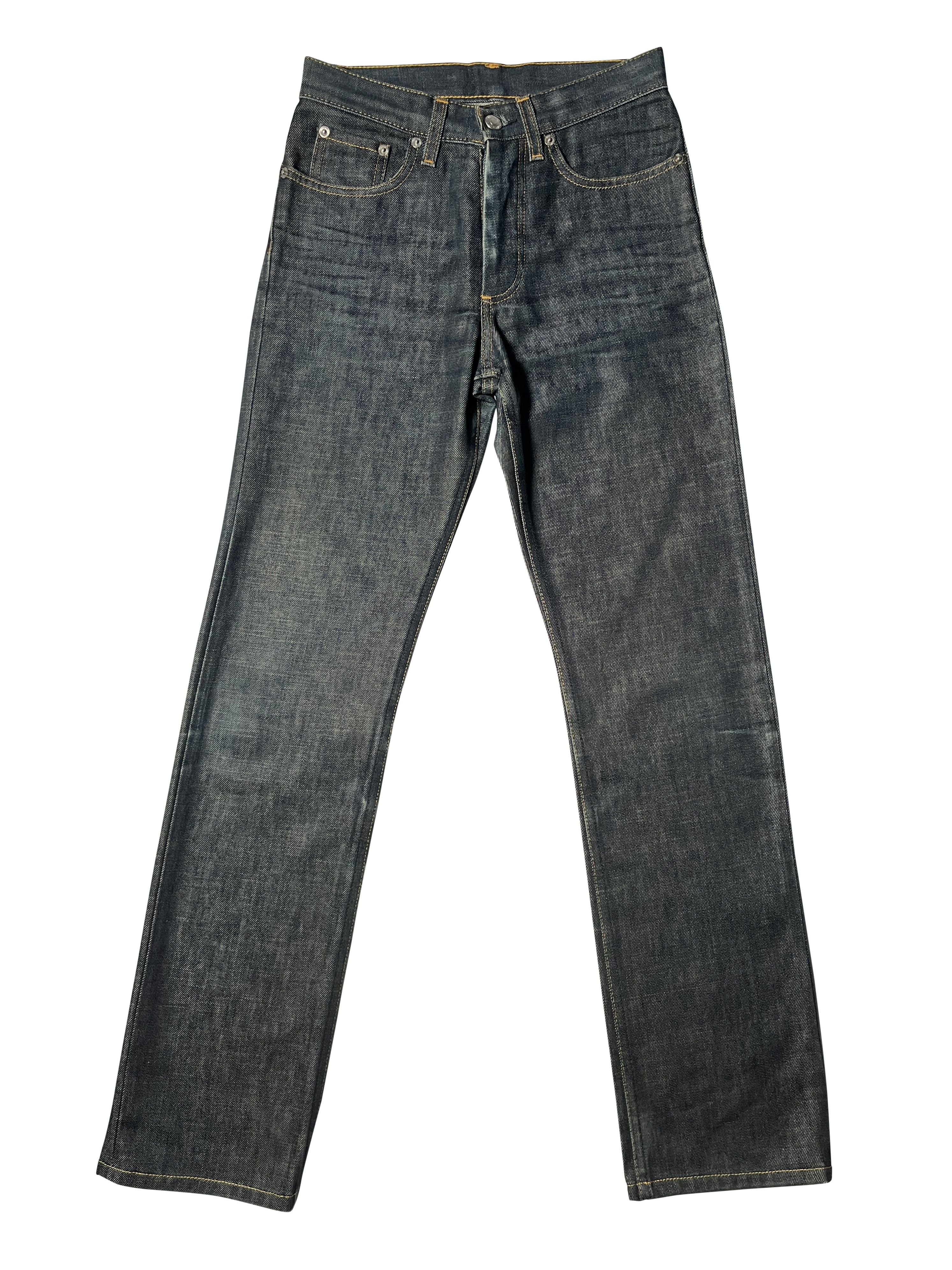 Helmut Lang ⚡️QUICK SALE⚡️Helmut Lang Dark Blue Waxed Jeans Size US 26 / EU 42 - 1 Thumbnail