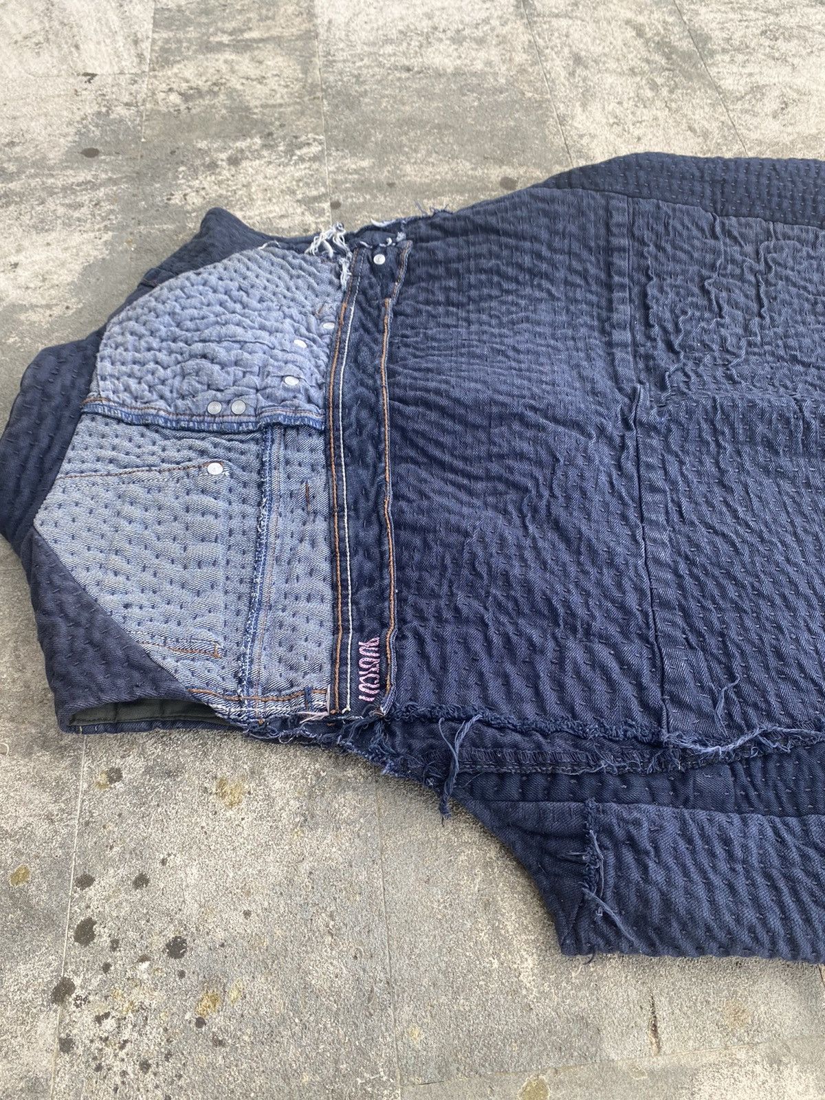 By Walid ONE OF A KIND ARTISANAL REPURPOSED DENIM VEST Size US L / EU 52-54 / 3 - 3 Thumbnail