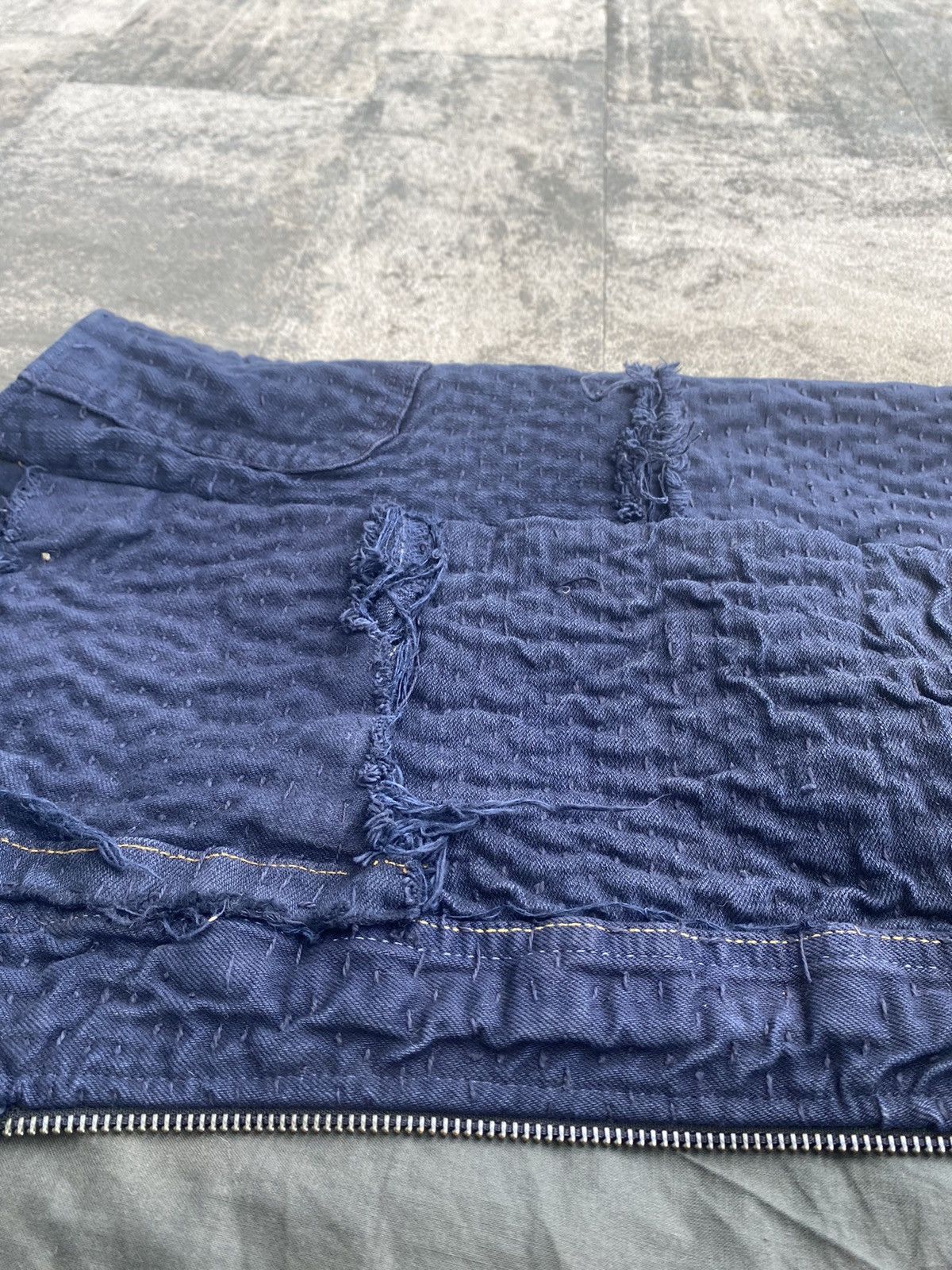 By Walid ONE OF A KIND ARTISANAL REPURPOSED DENIM VEST Size US L / EU 52-54 / 3 - 5 Thumbnail