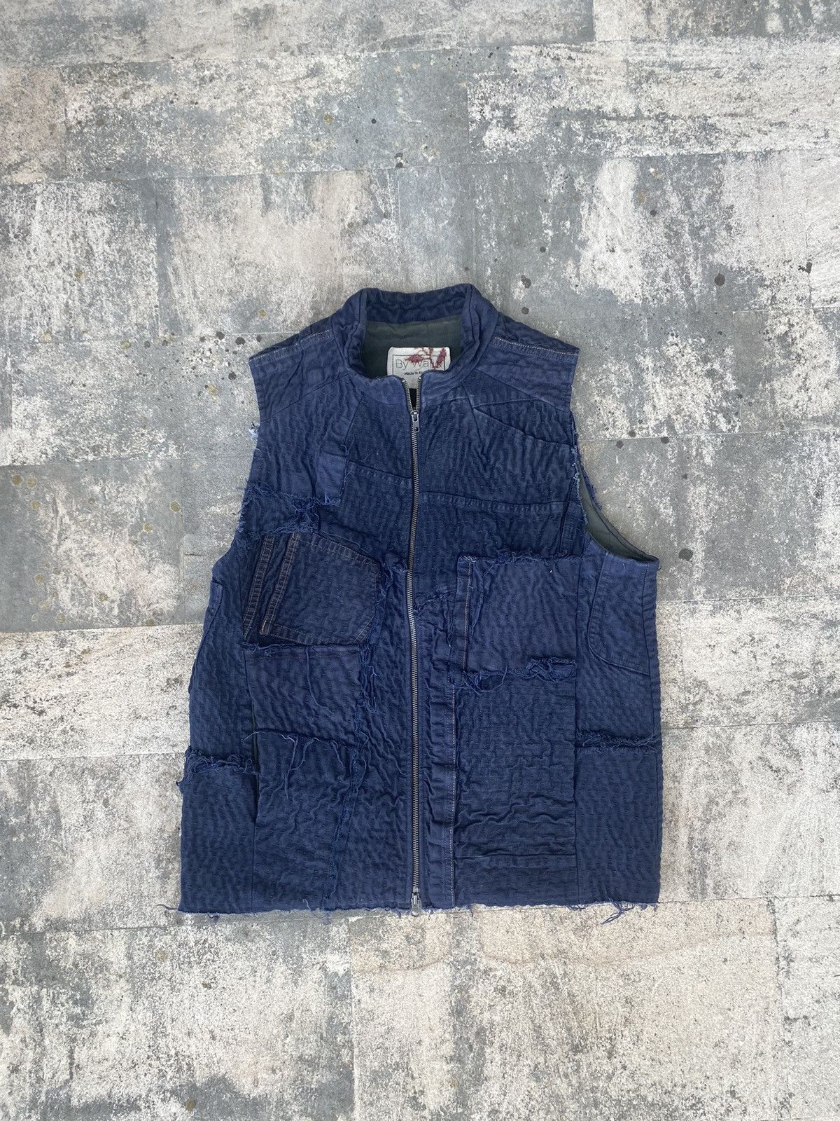 By Walid ONE OF A KIND ARTISANAL REPURPOSED DENIM VEST Size US L / EU 52-54 / 3 - 1 Thumbnail
