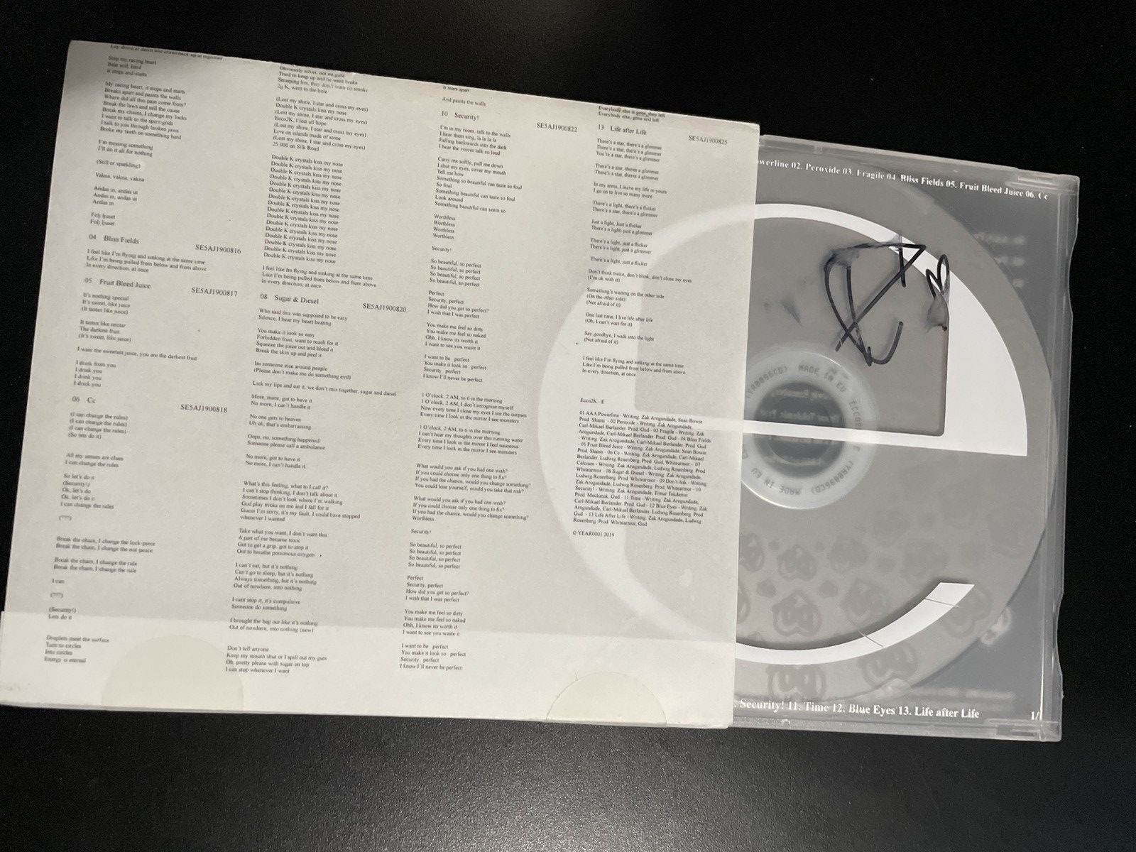 Drain Gang Ecco2k Signed E + Drain Gang Tour sticker Size ONE SIZE - 2 Thumbnail