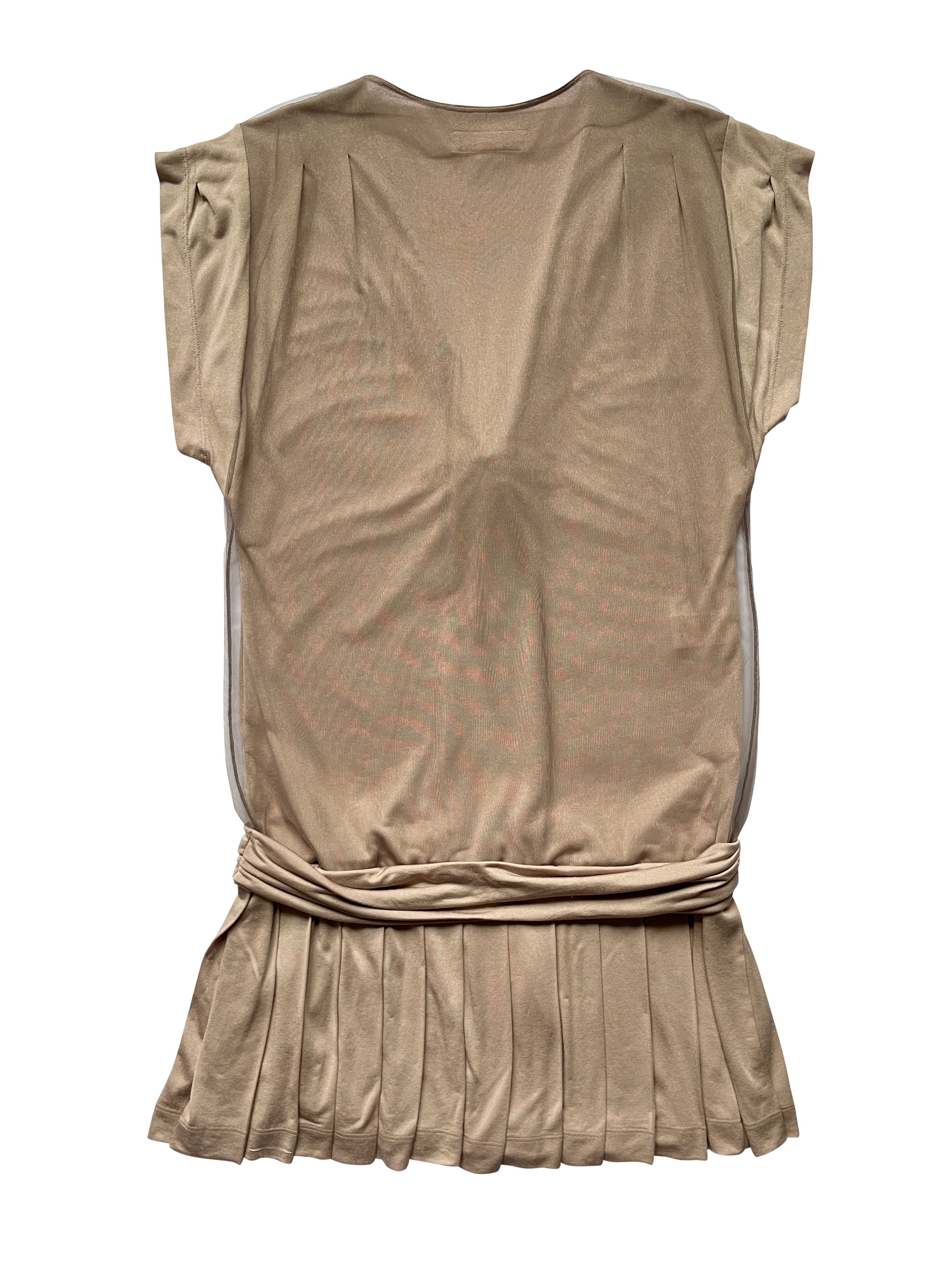 Hussein Chalayan ⚡️QUICK SALE⚡️Hussein Chalayan Beige Rose Tunic Dress Size L / US 10 / IT 46 - 2 Thumbnail