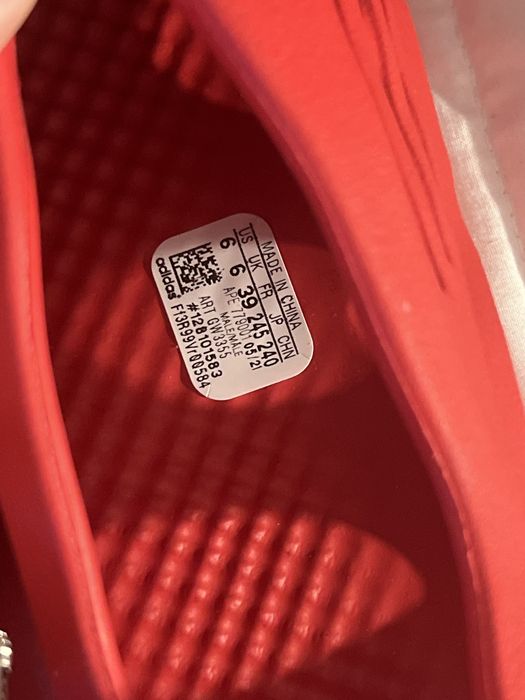 Adidas red foam runners (size 6) Grailed