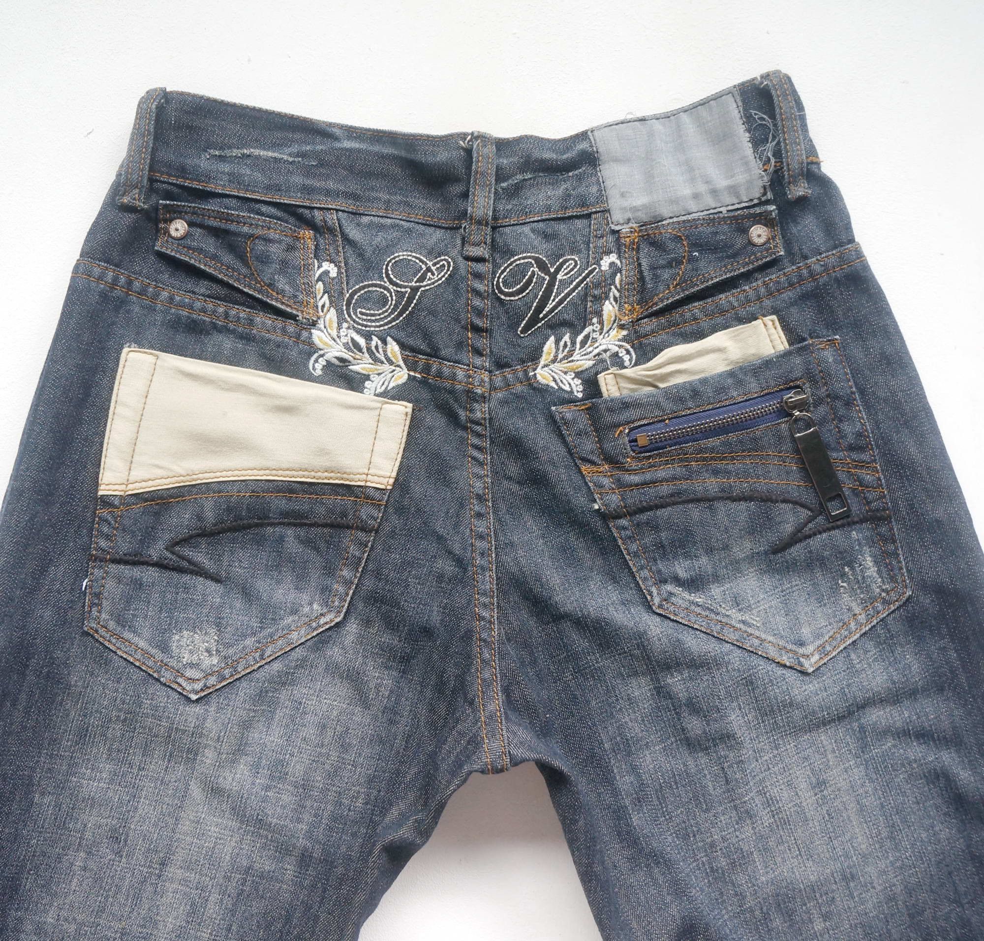 Japanese Brand × Vintage SAVIGNAC Multiple Pockets Embroidered Flare Jeans Size US 28 / EU 44 - 3 Thumbnail